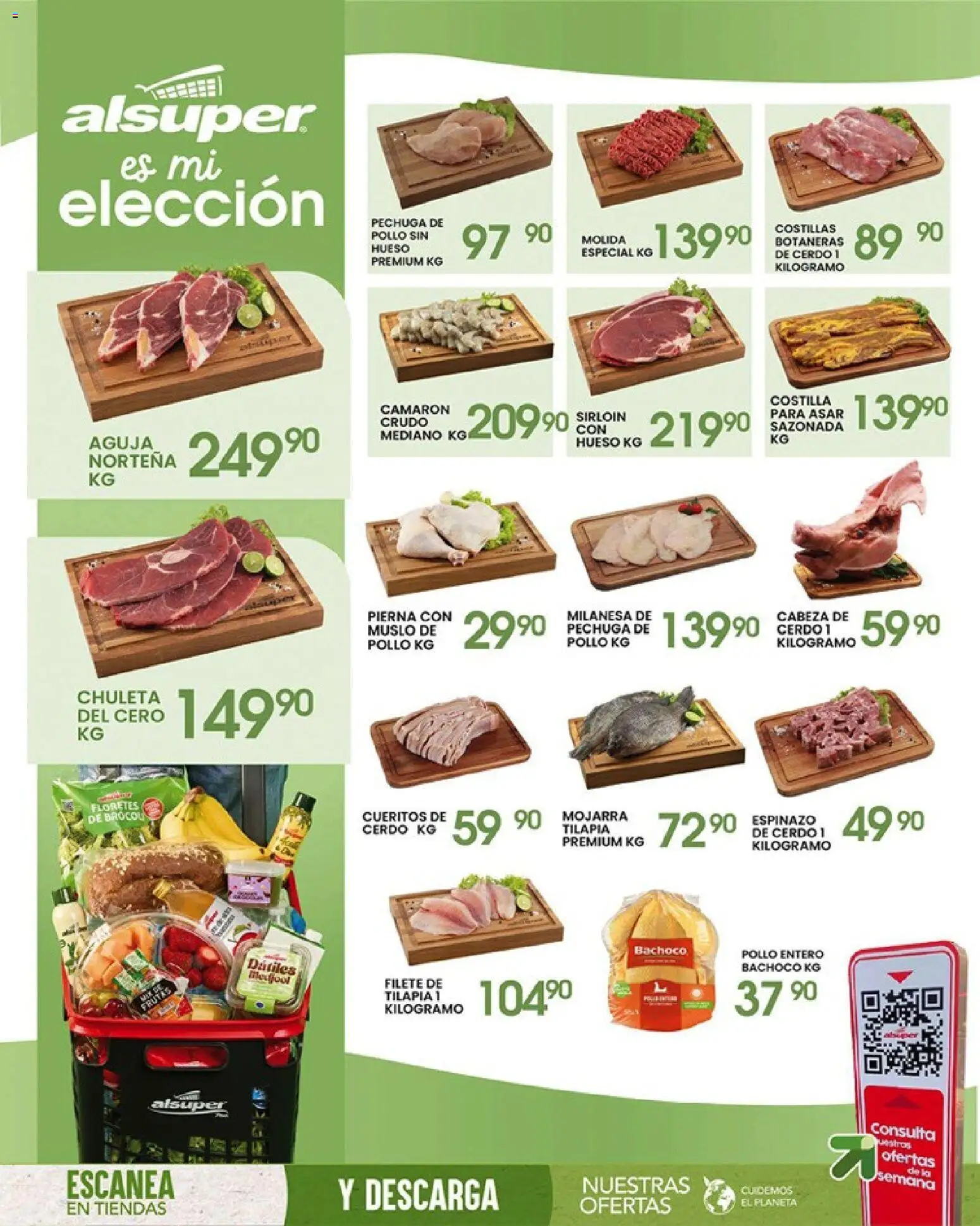 Nuevas ofertas de Alsuper válidas en toda la República Mexicana desde el 17.04.2026. ¡Encuentra las mejores ofertas en Alsuper folleto Calera! | Página: 8 | Productos: Pollo, Milanesa, Cerdo