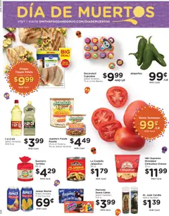 Preview of Smith's weekly ads valid from 22.10.2025 | Page: 14 | Products: Peppers, Cheese, Oil, Tomatoes