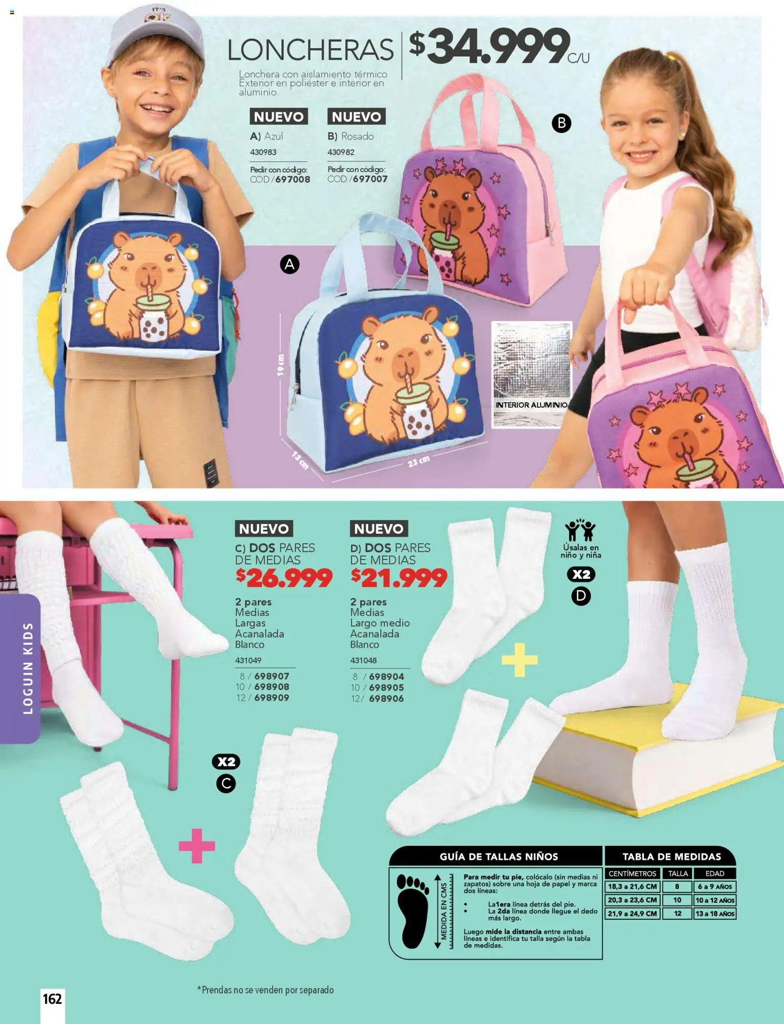 Pacifika revista - valida desde el 01.02.2026 | Página: 162 | Productos: Sobre, Lonchera, Zapatos, Medias