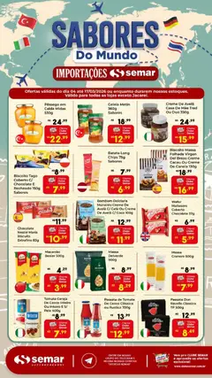 Semar Supermercado ofertas Sabores Pelo Mundo - Pré-Visualização do folheto da loja Semar Supermercado, válido de 04.03.2026