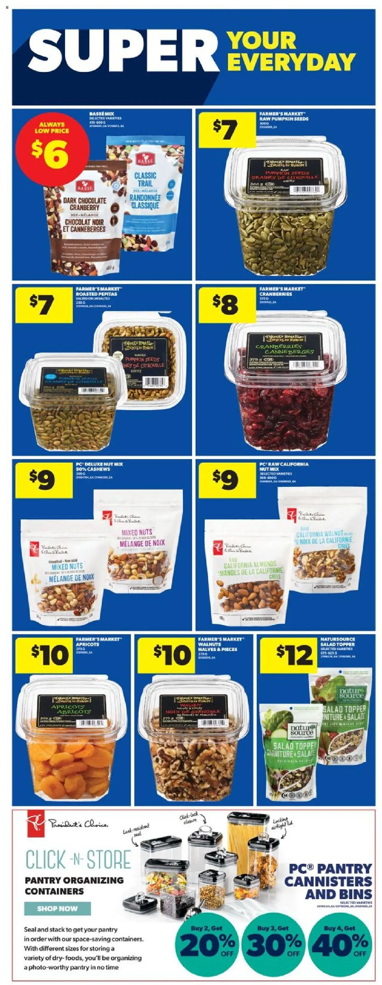 Real Canadian Superstore flyer valid from 16.10.2025 | Page: 20 | Products: Nuts, Salad, PC, Pumpkin