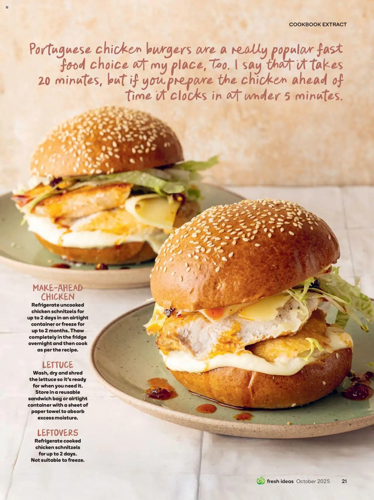 Woolworths catalogue - valid from 01.10.2025 | Page: 21 | Products: Chicken, Lettuce, Bag, Fridge