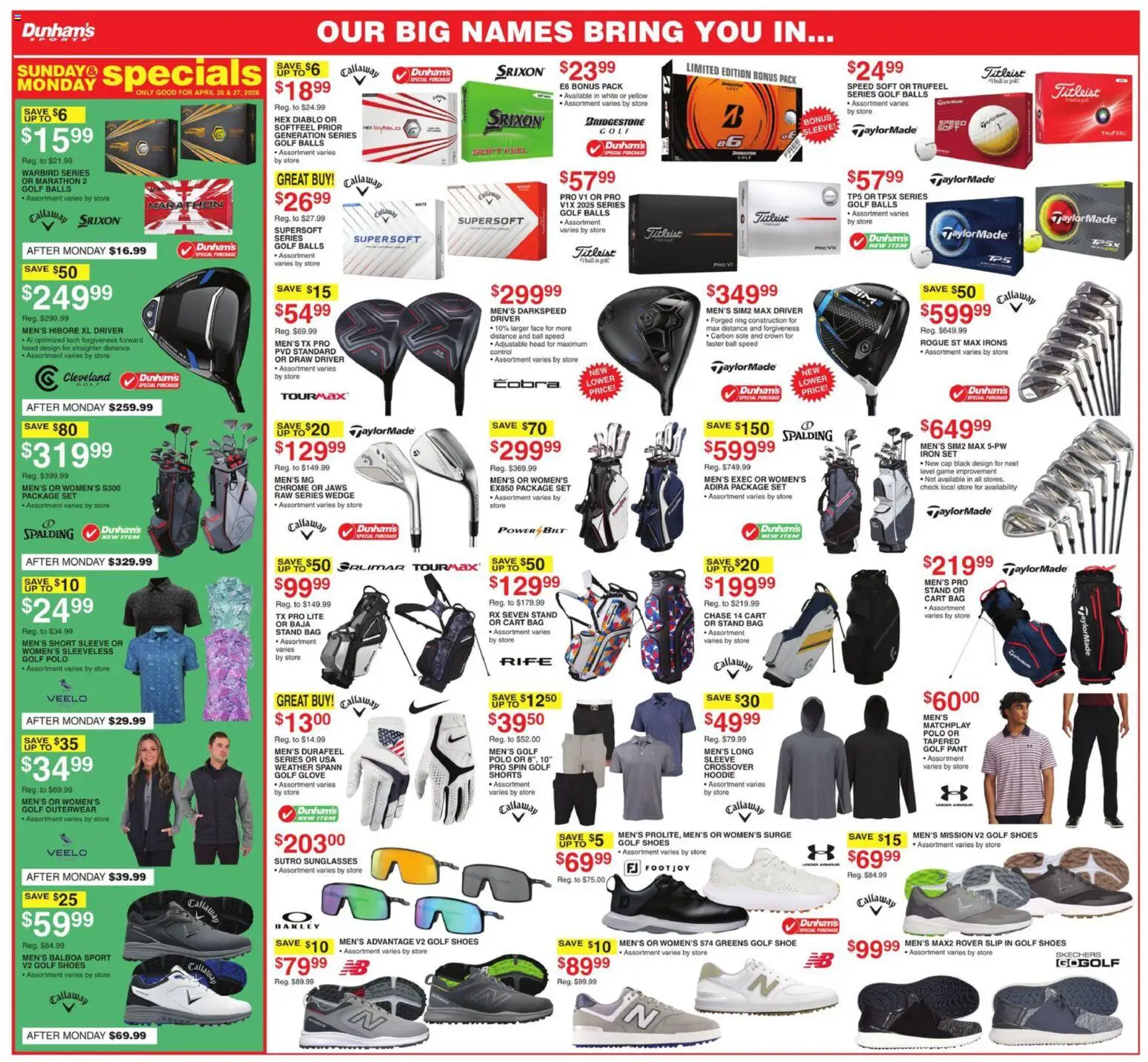 Dunham's Sports Weekly Ad - valid from 25.04.2026 | Page: 7 | Products: Ring, Greens, Game, Bag