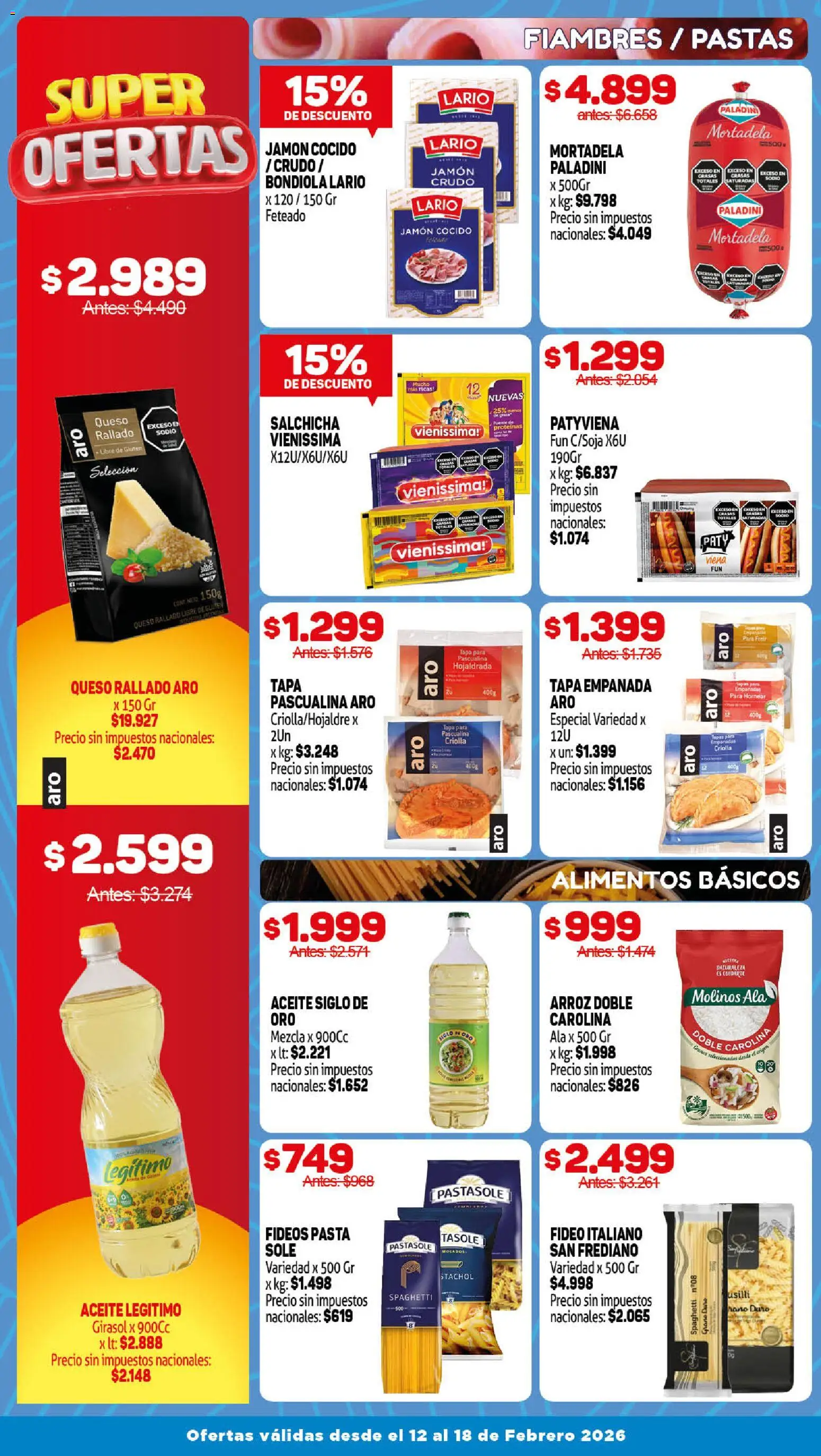 Makro ofertas │ válido desde el 19.09.2026 | Página: 3 | Productos: Mortadela, Fuente, Jamón, Fideos