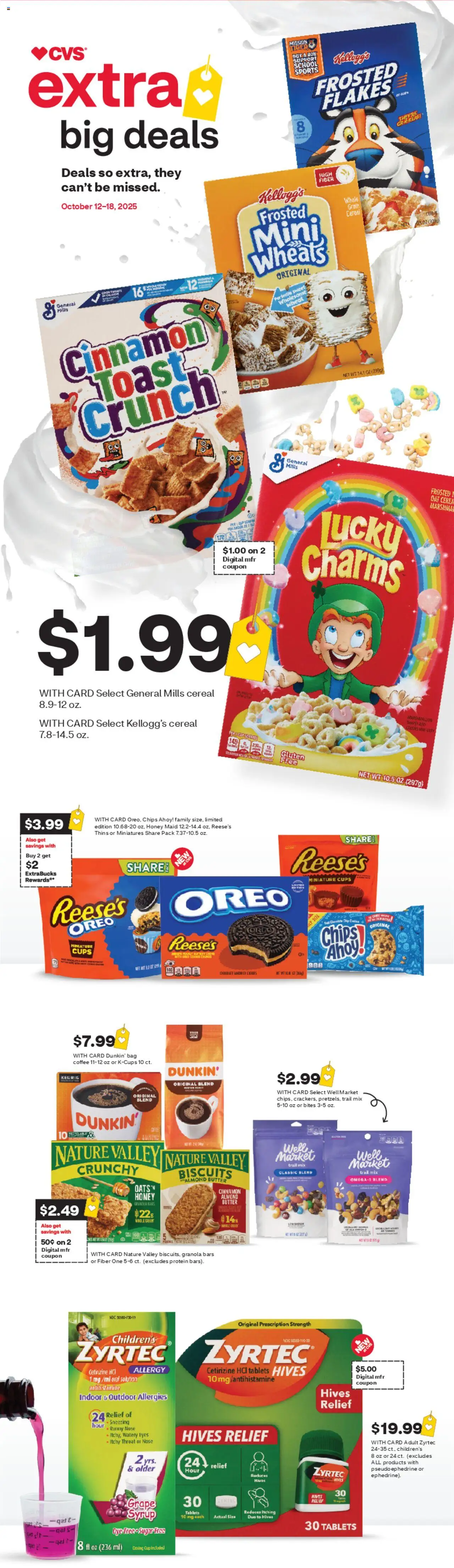 CVS Pharmacy Weekly Ad - FL - valid from 12.10.2025 | Page: 1 | Products: Coffee, Chocolate, Flakes, Bag