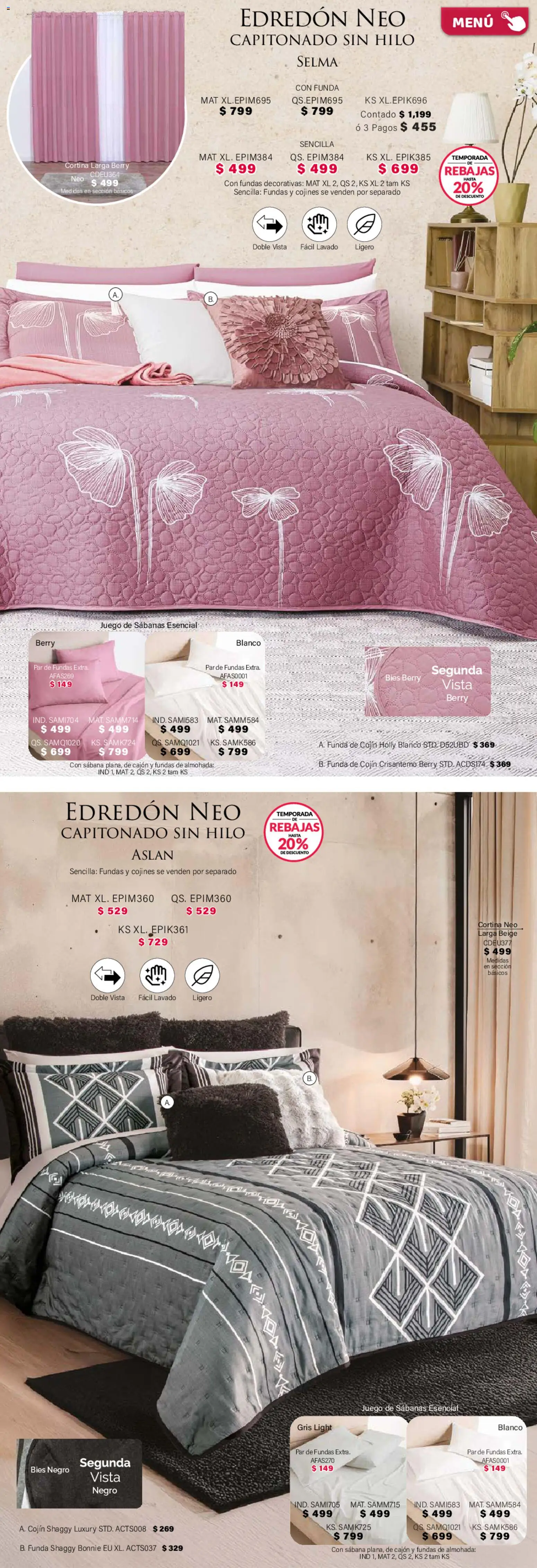 Nuevas ofertas de Colchas Concord válidas en toda la República Mexicana desde el 01.02.2026. ¡Encuentra las mejores ofertas en Colchas Concord catálogo! | Página: 30 | Productos: Juego, Funda, Almohada, Sabanas