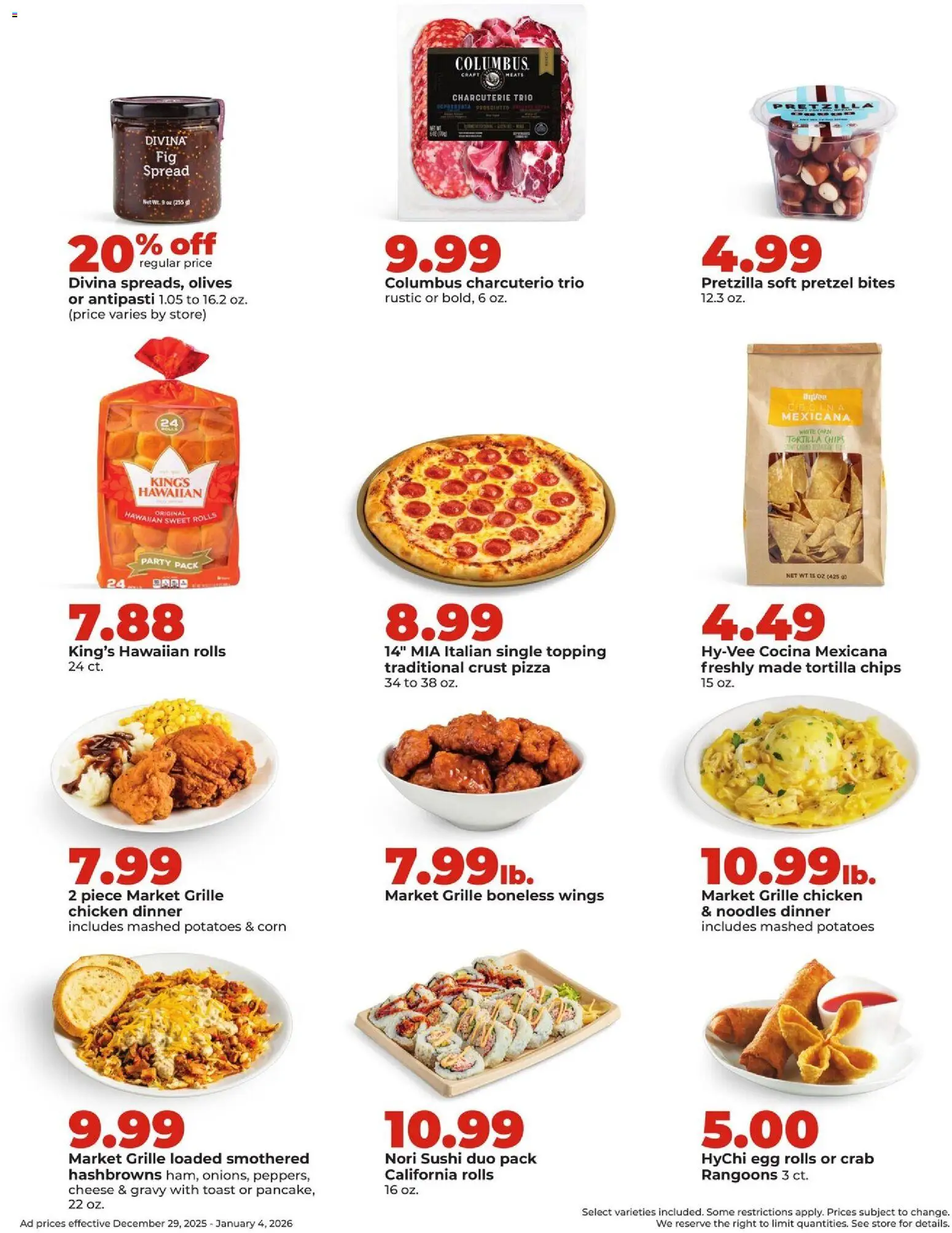 HyVee Weekly Ad - valid from 29.12.2025 | Page: 19 | Products: Cheese, Pizza, Noodles, Potatoes
