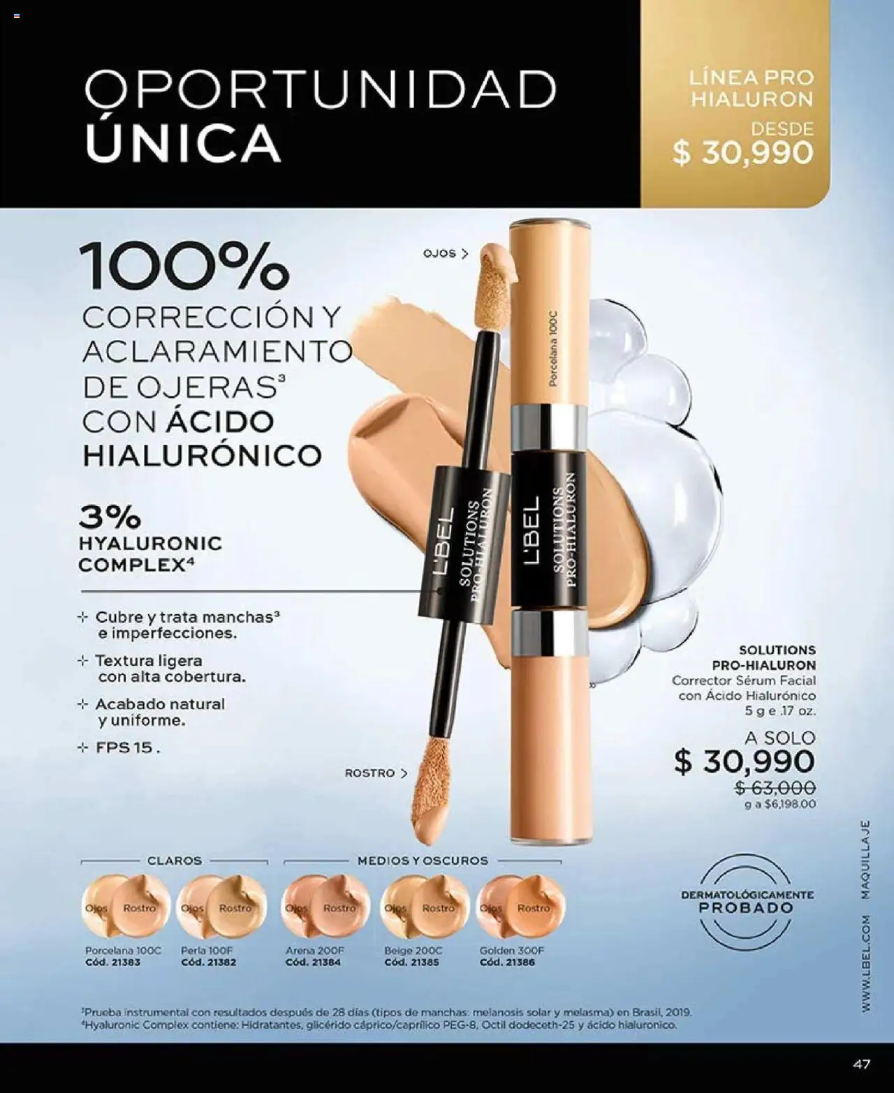 L'Bel revista - valida desde el 27.05.2025 | Página: 47 | Productos: Serum, Maquillaje, Corrector
