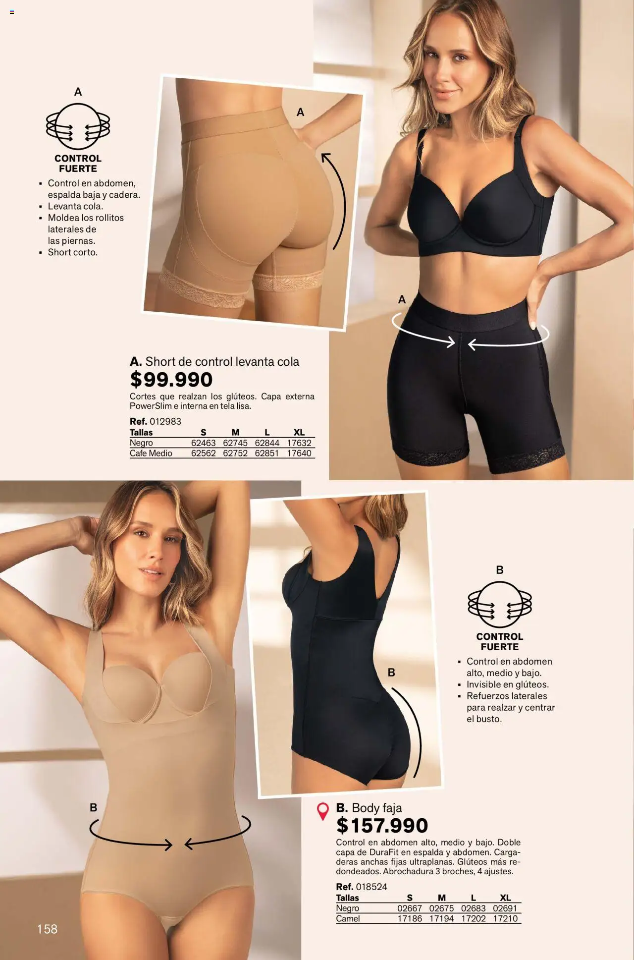 Leonisa revista - valida desde el 04.08.2025 | Página: 158 | Productos: Faja, Body, Short, Café