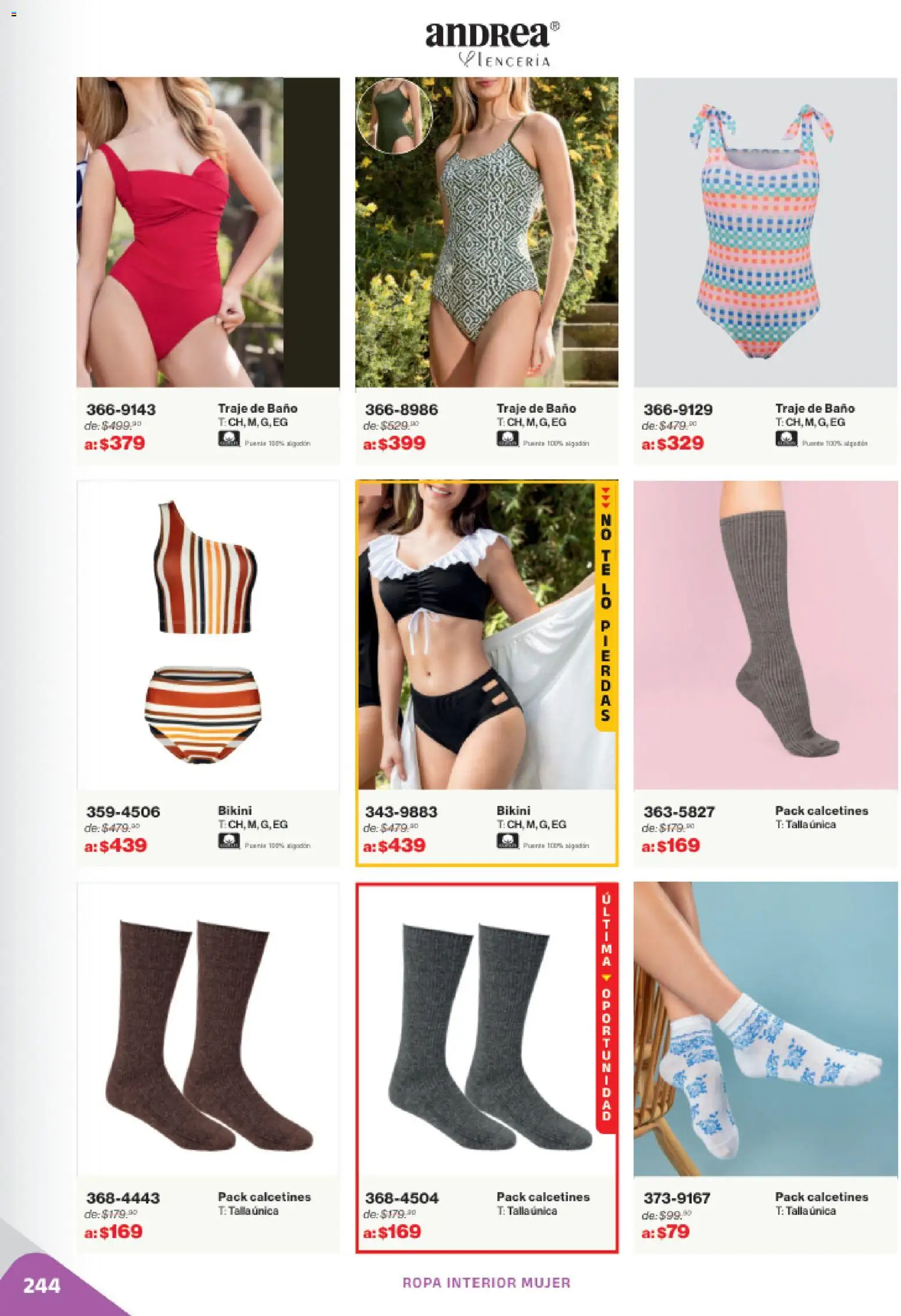 Nuevas ofertas de Andrea válidas en toda la República Mexicana desde el 02.11.2025. ¡Encuentra las mejores ofertas en Andrea catálogo Outlet! | Página: 244 | Productos: Traje, Ropa, Bikini, Baño