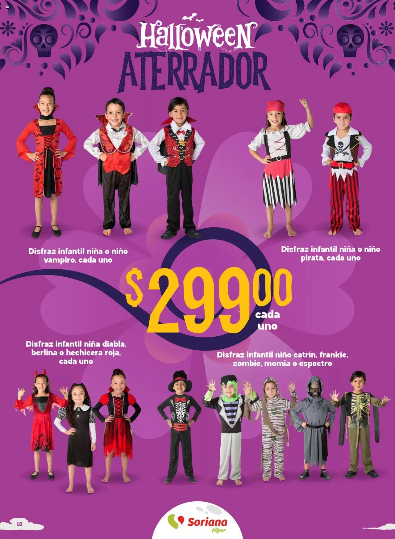 Nuevas ofertas de Soriana válidas en toda la República Mexicana desde el 25.09.2025. ¡Encuentra las mejores ofertas en Soriana - Halloween y Día de Muertos Híper Nacional! | Página: 18