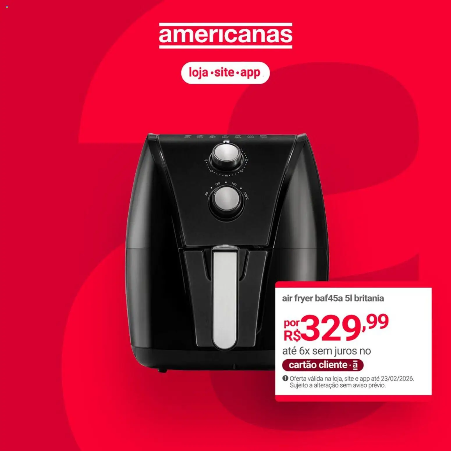 Lojas Americanas Folheto - válido de 19.02.2026 | Página: 2 | Produtos: Air fryer
