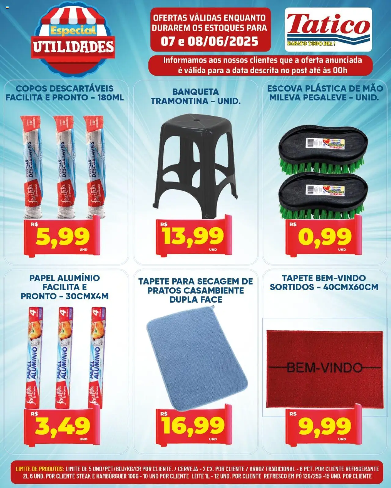 Tatico Folheto - válido de 09.06.2025 | Página: 37 | Produtos: Escova, Tapete, Cerveja, Refrigerante