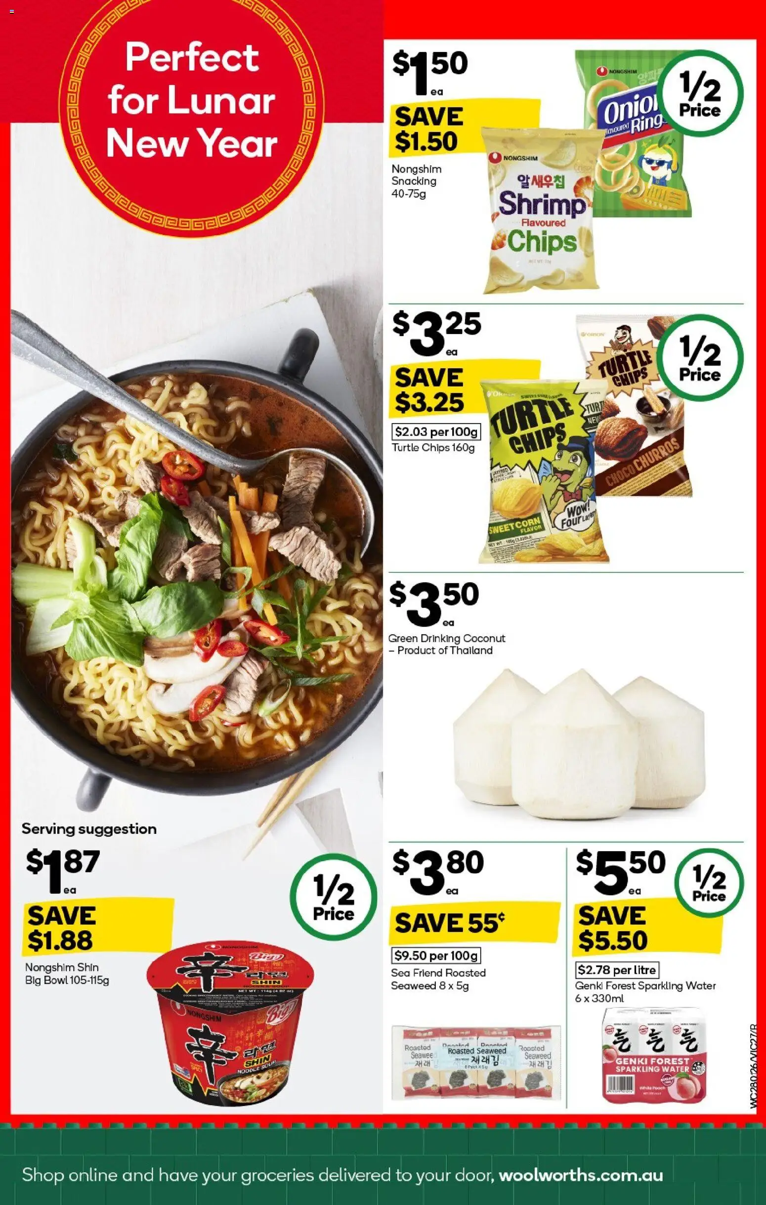 Woolworths catalogue - valid from 28.01.2026 | Page: 27 | Products: Chips, Water, Shrimp