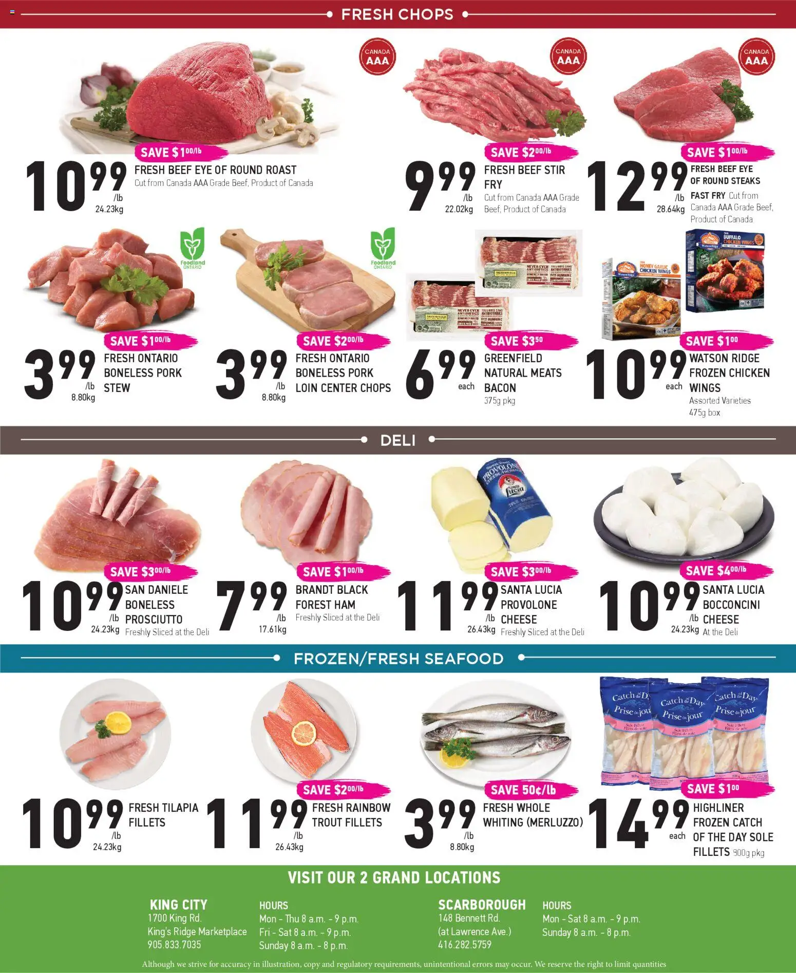 Coppas Fresh Market flyer valid from 19.03.2026 | Page: 4 | Products: Box, Ham, Chicken, Pork