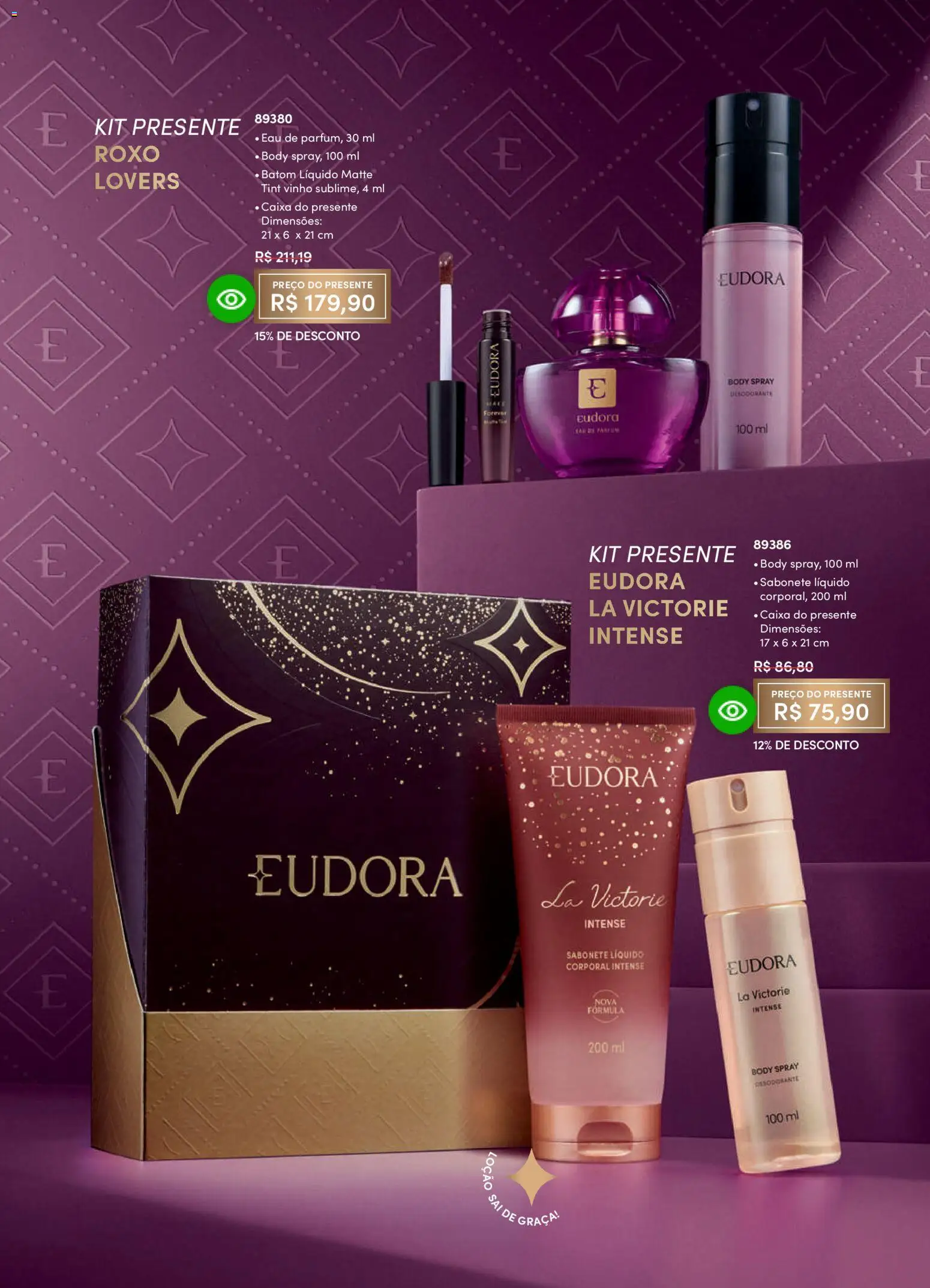 Eudora Folheto - válido de 11.03.2026 | Página: 5 | Produtos: Batom, Vinho, Body, Sabonete líquido