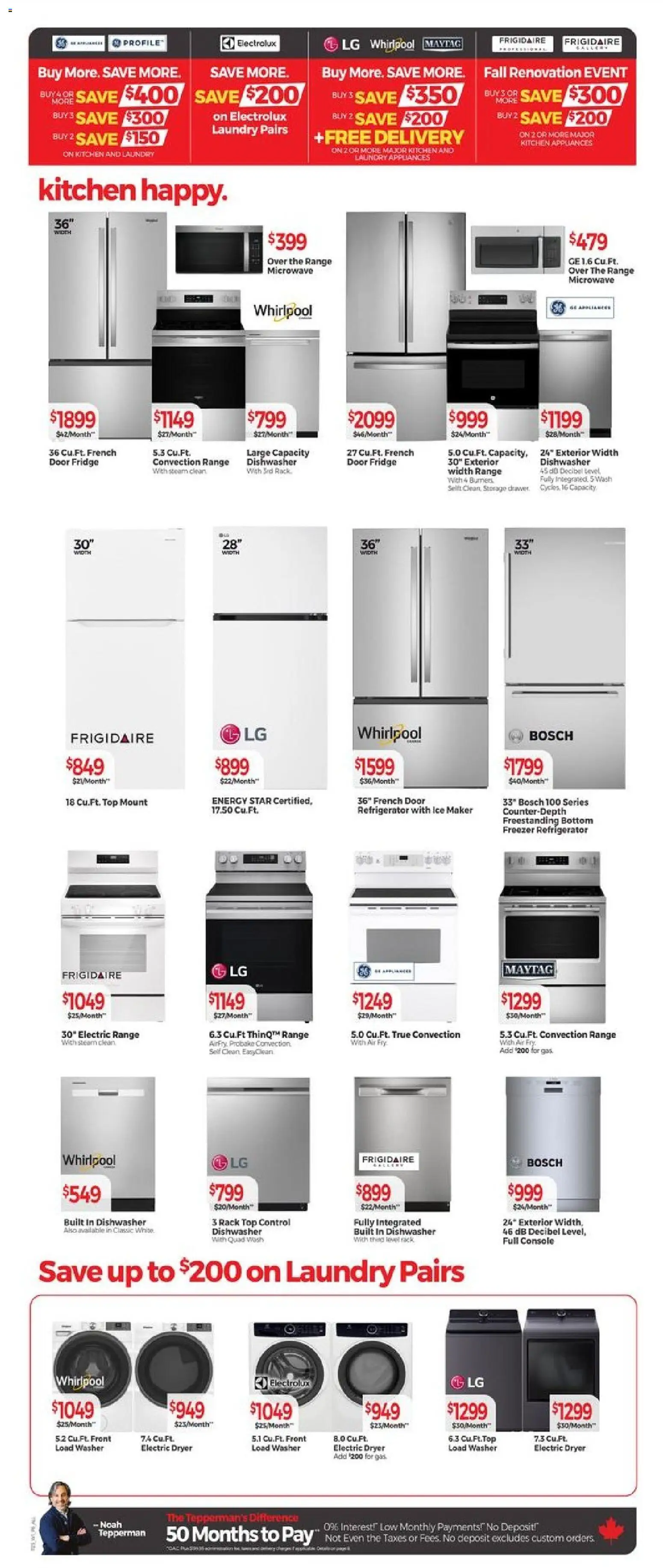 Tepperman's flyer valid from 30.10.2025 | Page: 7 | Products: Refrigerator, Freezer, Dryer, Dishwasher