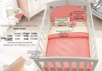 Vista previa de Colchas Concord catálogo Baby, nuevo folleto de la tienda, válido en México a partir del 01.05.2026 | Página: 3 | Productos: Cabecera, Cama, Almohada, Cuna
