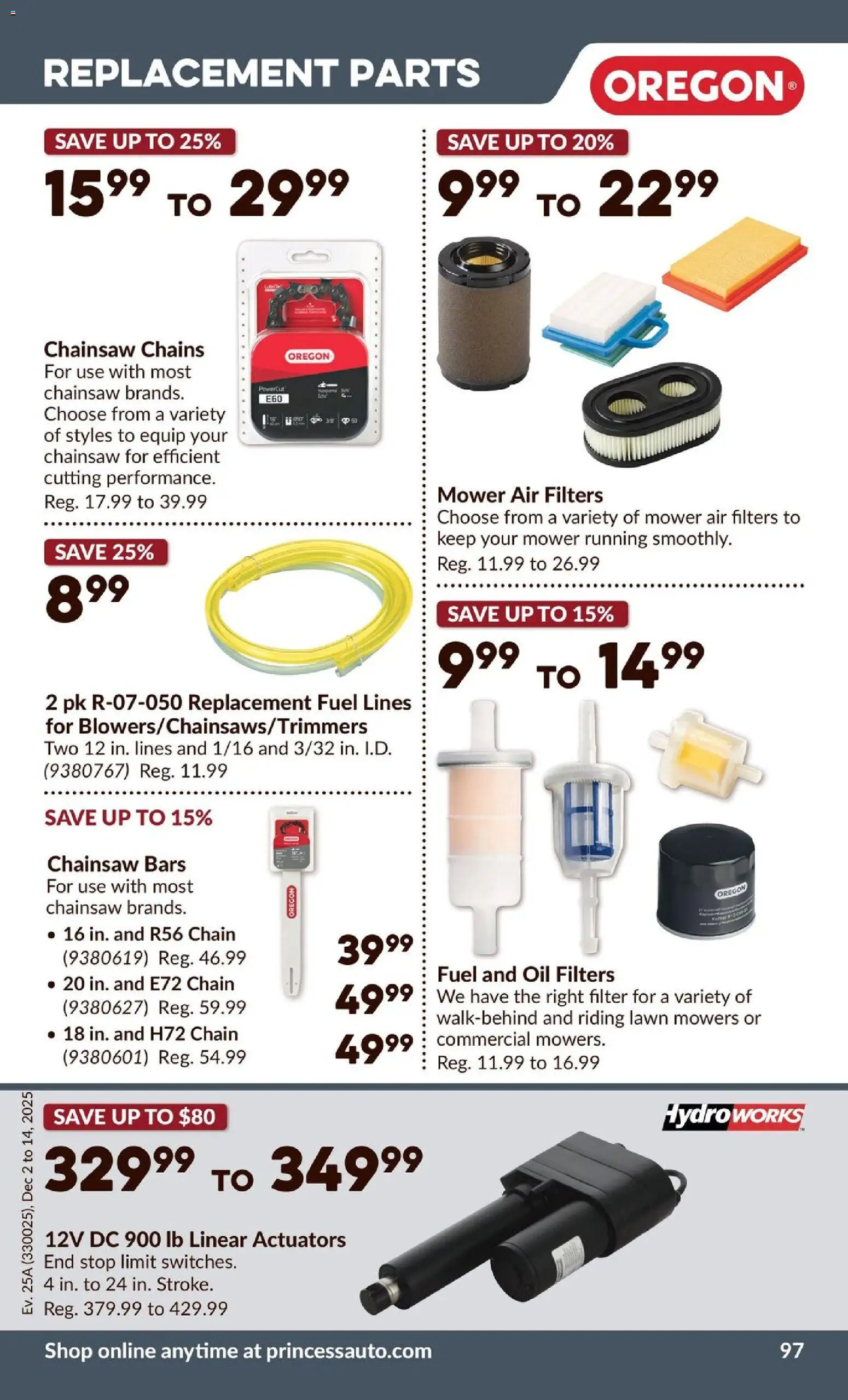 Princess Auto flyer valid from 02.12.2025 | Page: 102 | Products: Mower, Oil