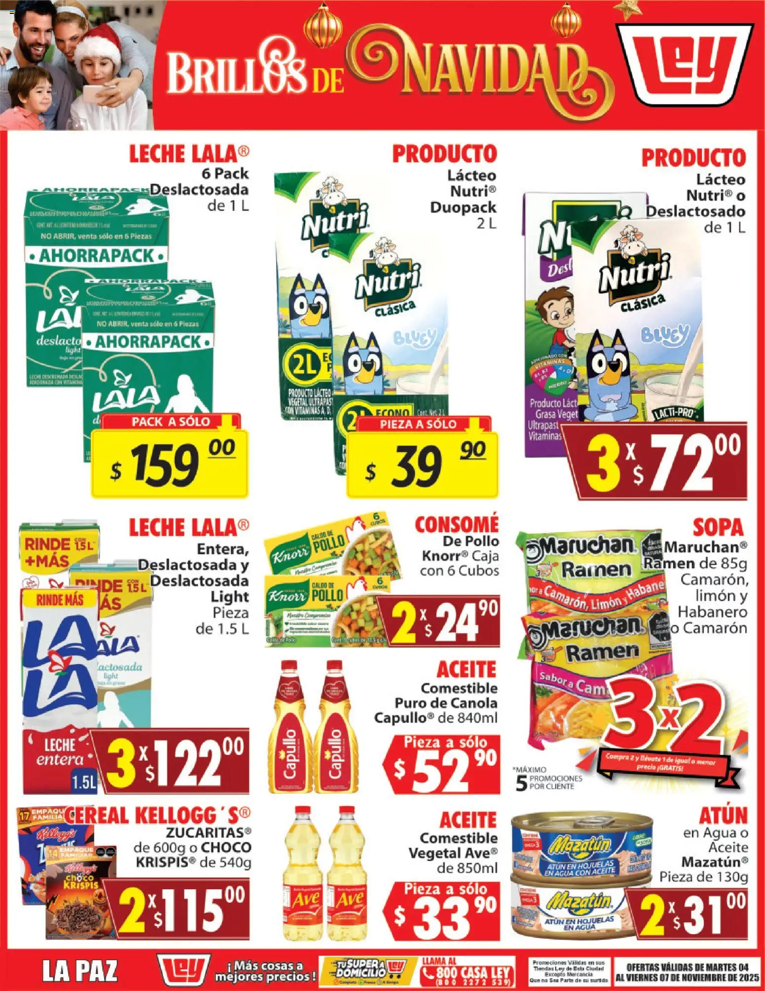 Nuevas ofertas de Casa Ley válidas en toda la República Mexicana desde el 04.11.2025. ¡Encuentra las mejores ofertas en Casa Ley folleto Brillos de Navidad! | Página: 2 | Productos: Pollo, Atún, Limón, Hojuelas