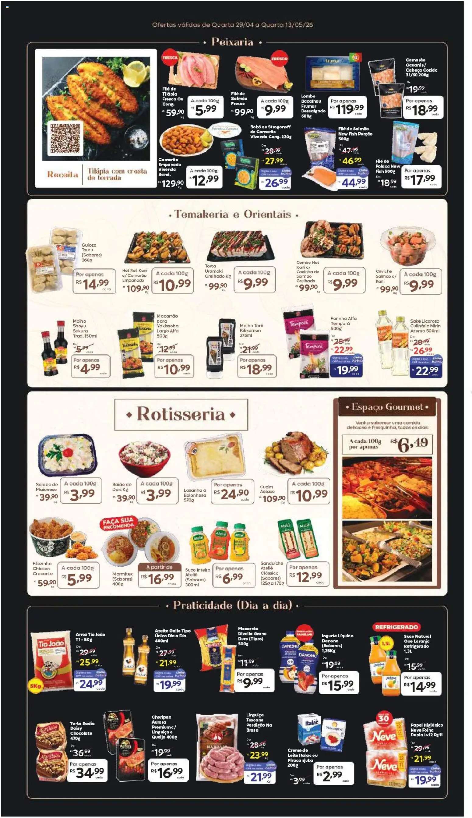 Barbosa Supermercados Folheto - válido de 29.04.2026 | Página: 3 | Produtos: Faca, Tilápia, Pia, Azeite