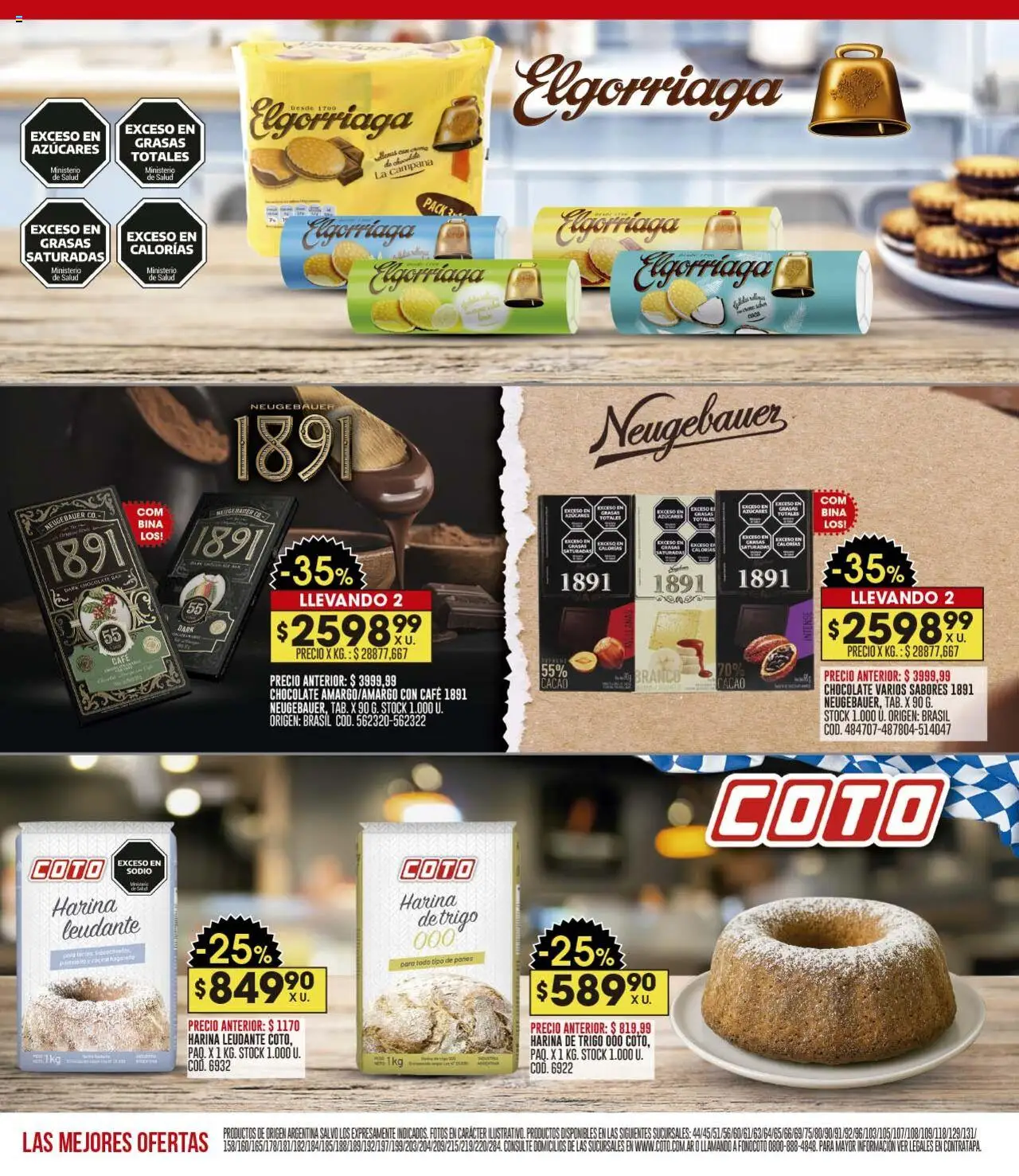 Coto ofertas │ válido desde el 08.09.2025 | Página: 12 | Productos: Cocina, Campana, Harina, Cacao