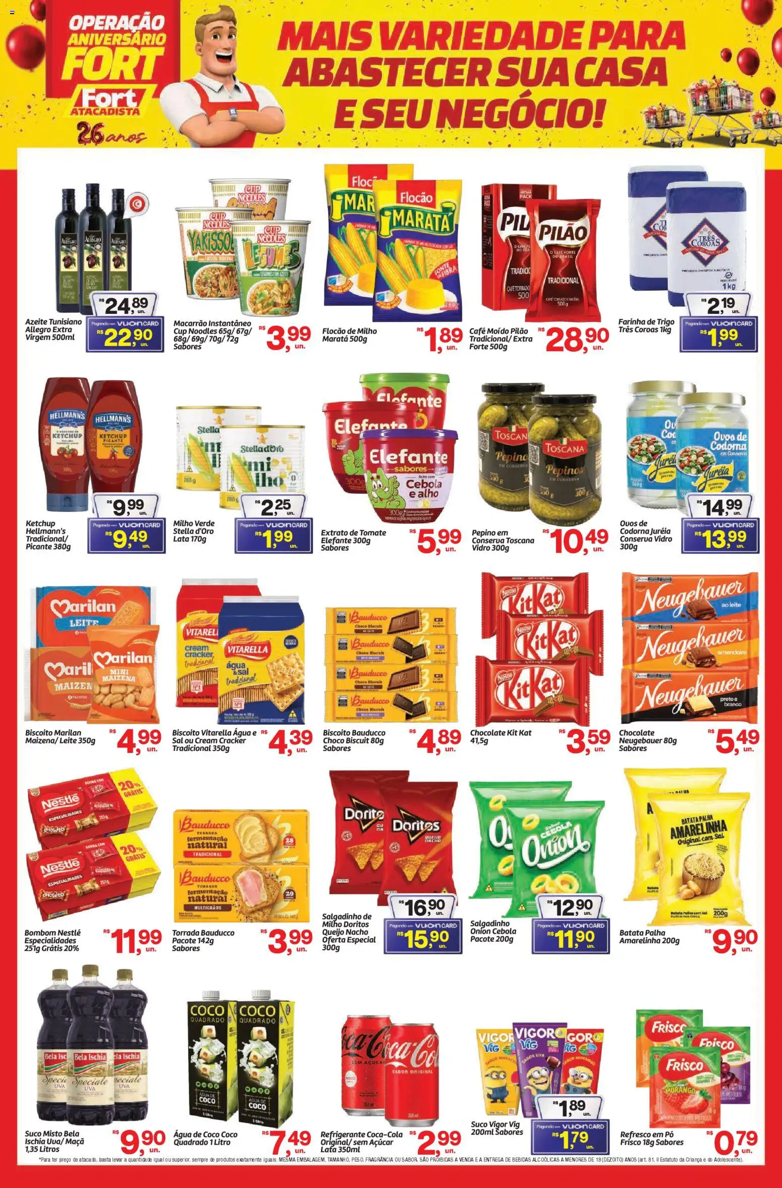 Fort Atacadista Folheto - válido de 25.10.2025 | Página: 2 | Produtos: Cebola, Frisco, Água de coco, Azeite