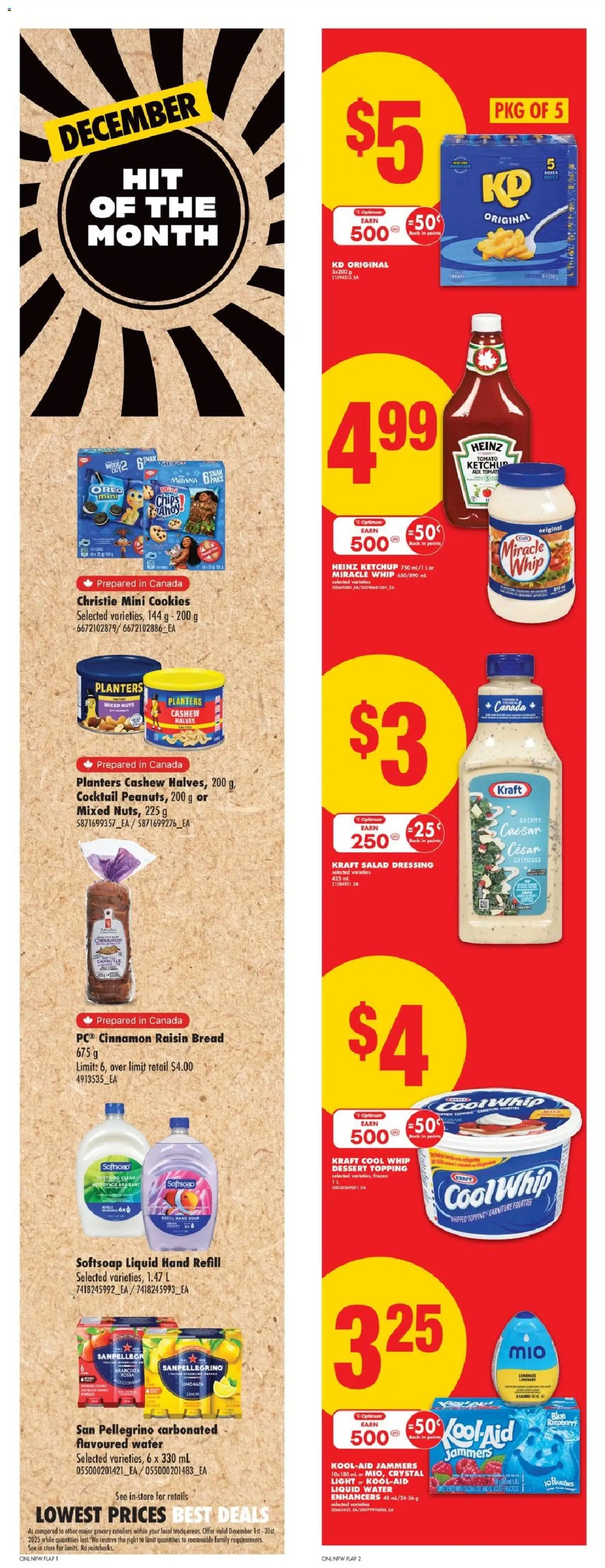 No Frills flyer valid from 25.12.2025 | Page: 5 | Products: Chips, Nuts, Soap, Bread