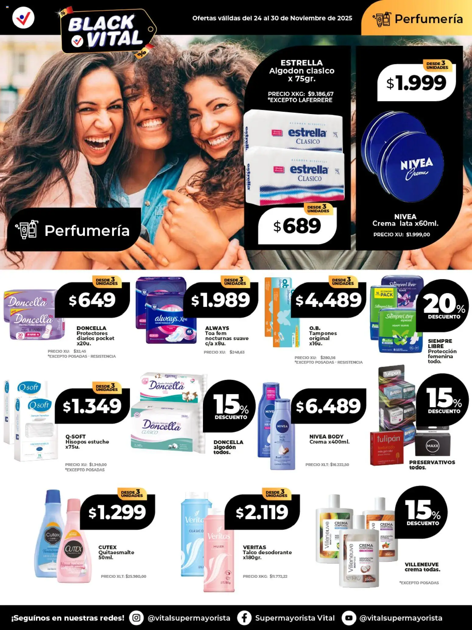 Vital ofertas │ válido desde el 24.11.2025 | Página: 4 | Productos: Algodón, Body, Estuche, Preservativos