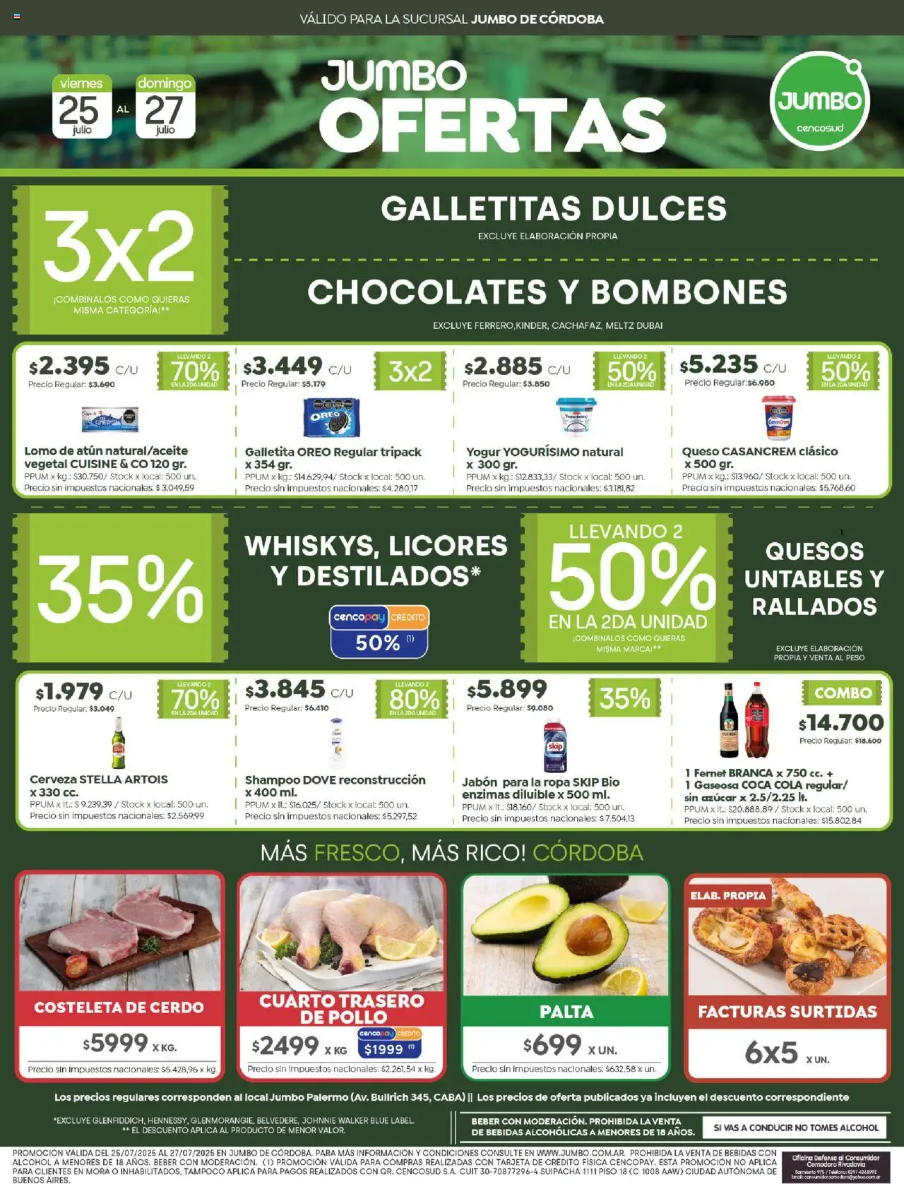 Jumbo - Ofertas - Córdoba │ válido desde el 25.07.2025 | Página: 1 | Productos: Pollo, Shampoo, Gaseosa, Jabón