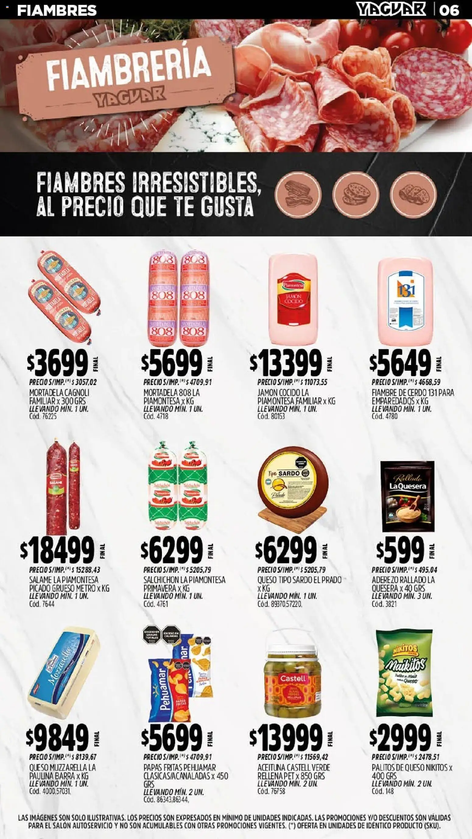 Yaguar - Oferta Semanal Trelew │ válido desde el 20.04.2026 | Página: 7 | Productos: Aderezo, Queso, Salame, Cerdo