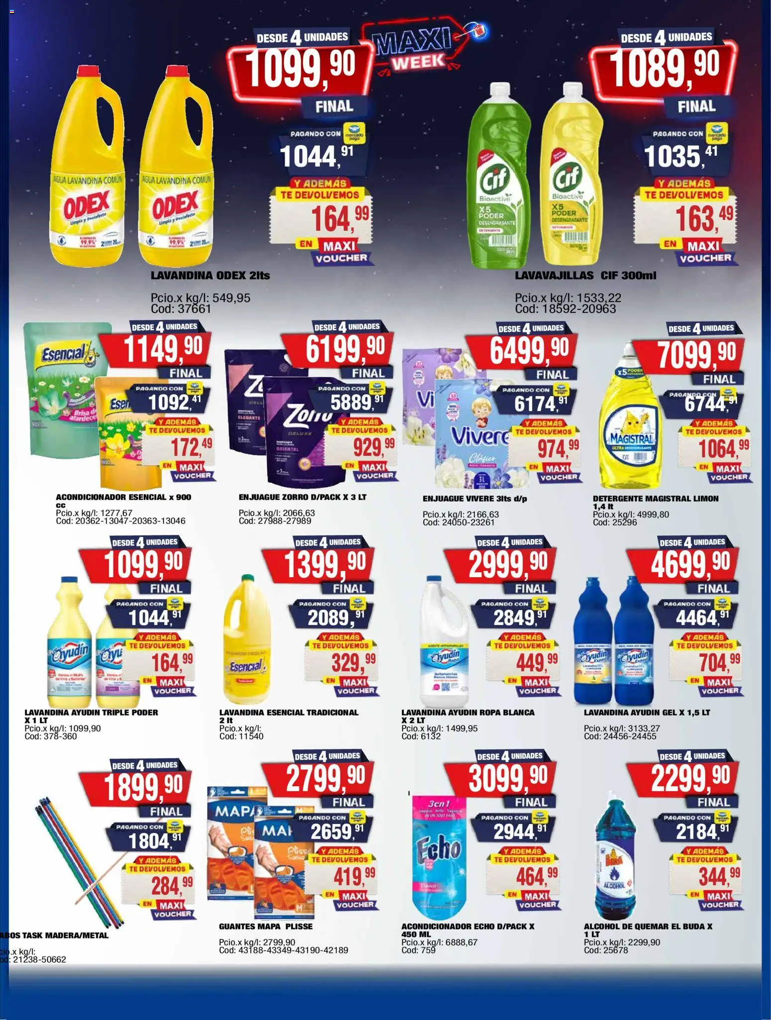 Maxiconsumo ofertas │ válido desde el 10.11.2025 | Página: 33 | Productos: Acondicionador, Detergente, Ropa, Guantes