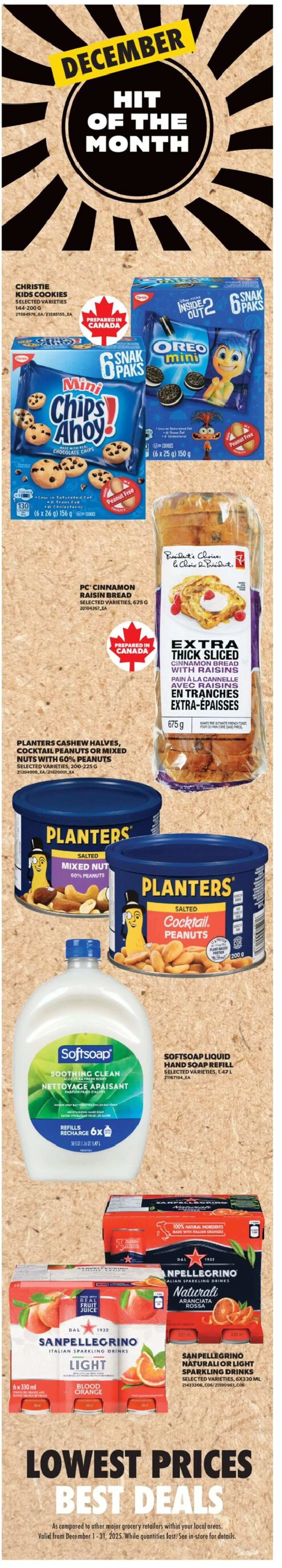 Real Canadian Superstore flyer valid from 25.12.2025 | Page: 5 | Products: Nuts, Cookies, PC, Chocolate
