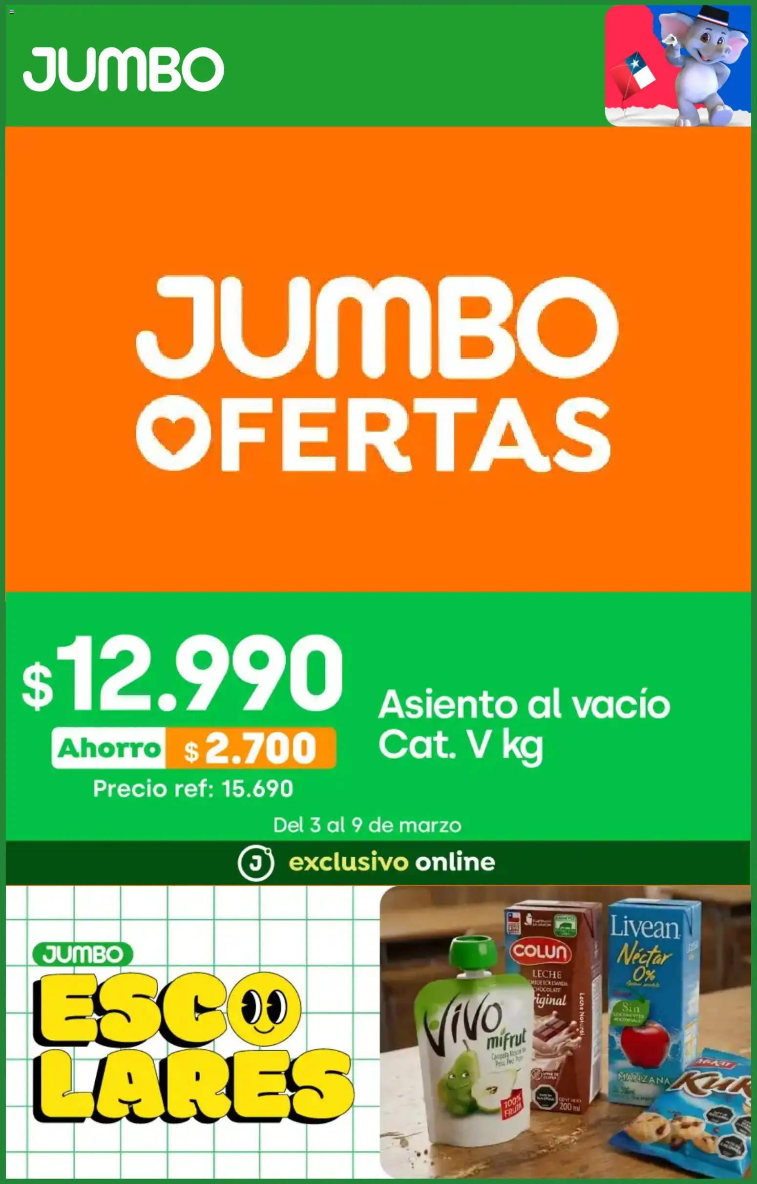 Jumbo ofertas  │ válido desde el 04.03.2026 | Página: 1 | Productos: Leche, Chocolate