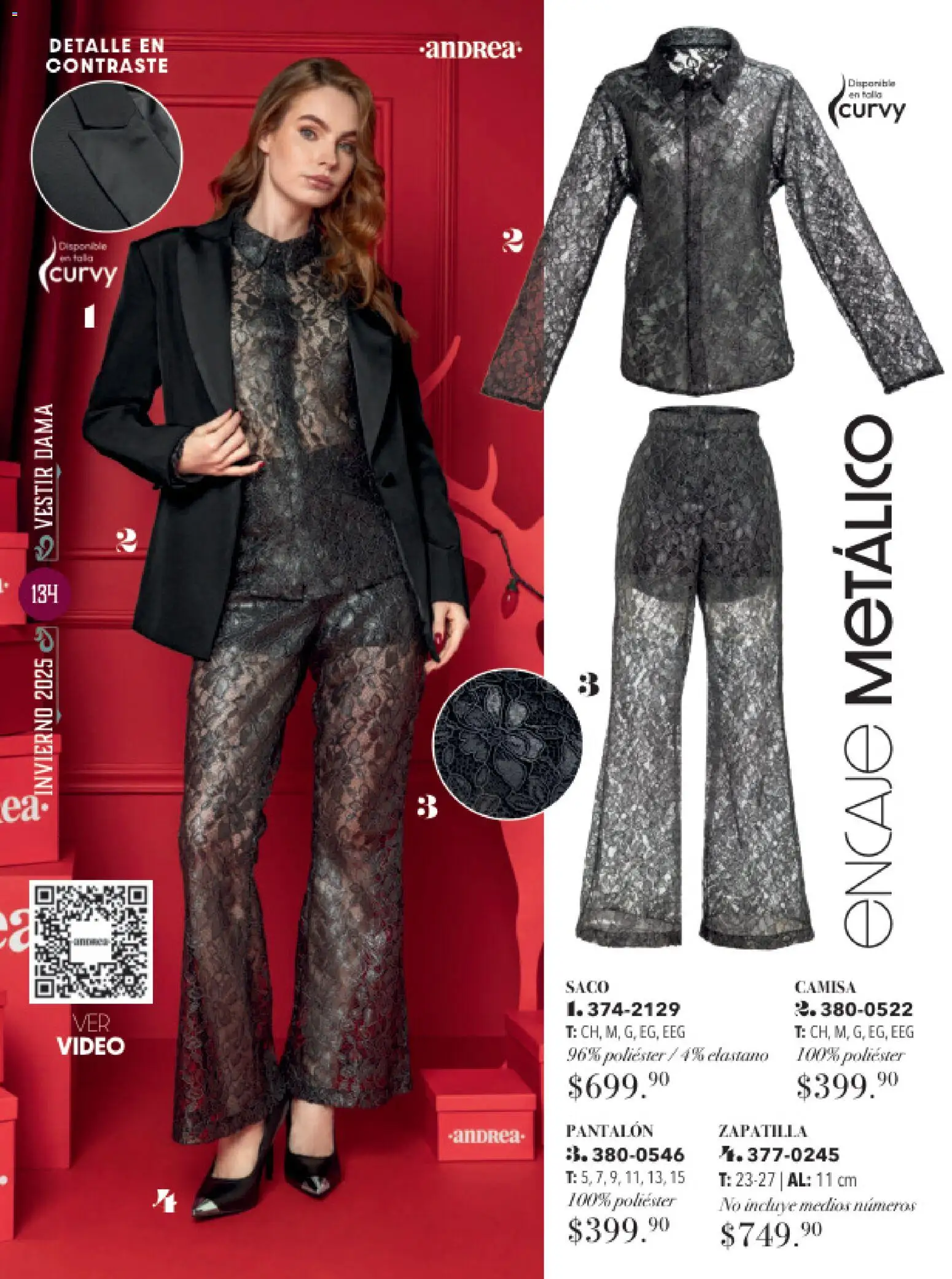 Nuevas ofertas de Andrea válidas en toda la República Mexicana desde el 26.11.2025. ¡Encuentra las mejores ofertas en Andrea catálogo Invierno! | Página: 134 | Productos: Camisa, Video