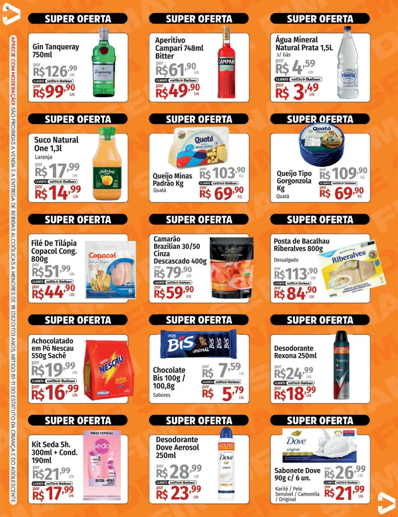 Supermercado Dalben Folheto - válido de 10.10.2025 | Página: 2 | Produtos: Bacalhau, Camarão, Chocolate, Suco
