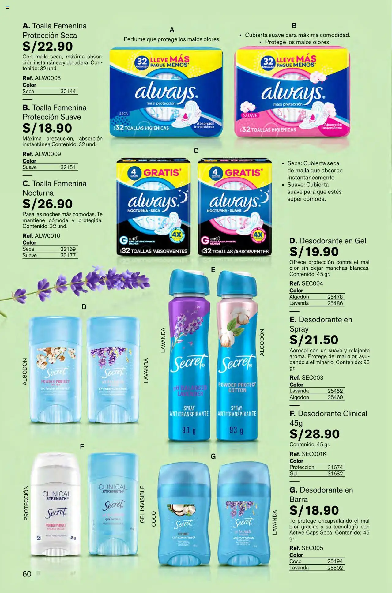 Catálogo Leonisa válido desde 01.10.2025 | Página: 60 | Productos: Desodorante, Antitranspirante, Cómoda, Té