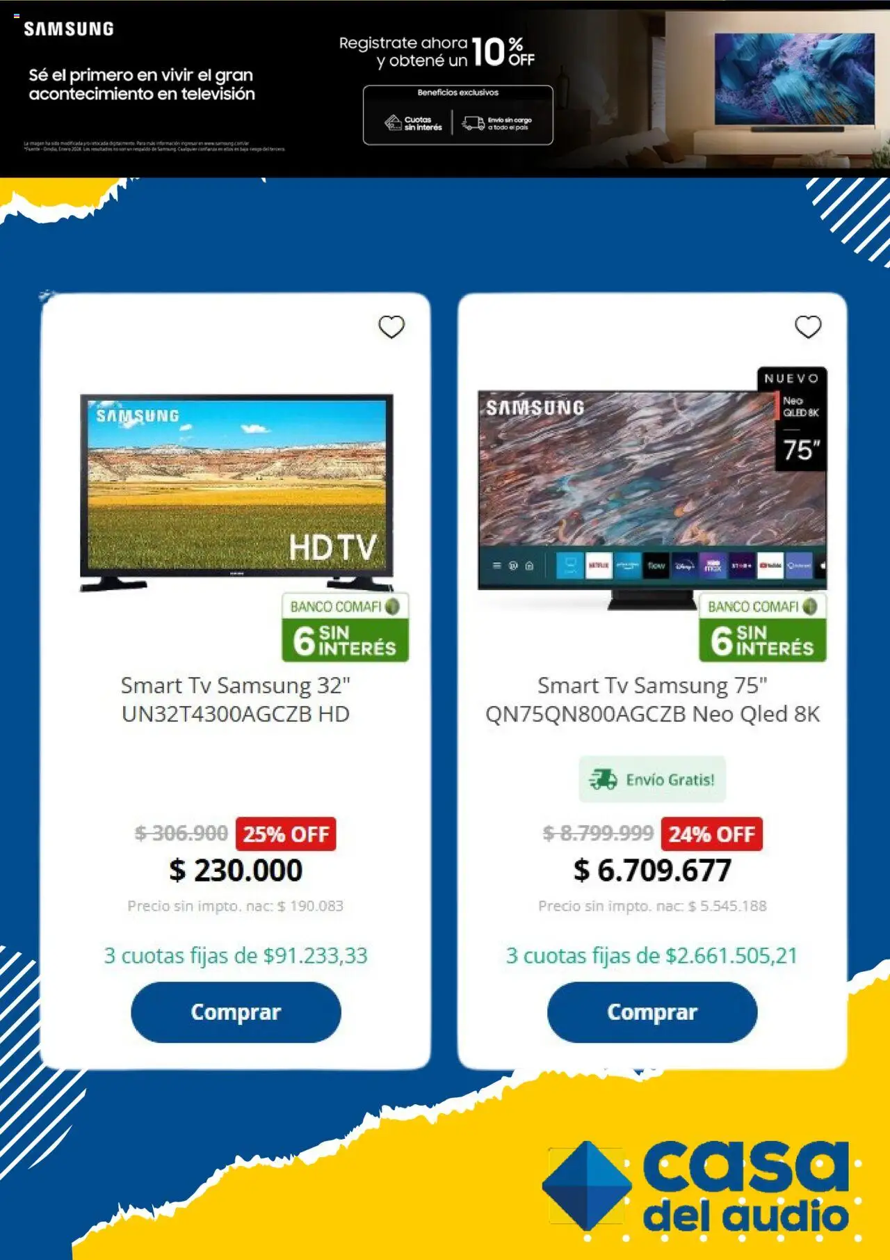 Casa del Audio catálogo │ válido desde el 13.10.2025 | Página: 3 | Productos: Televisión, Audio, Banco