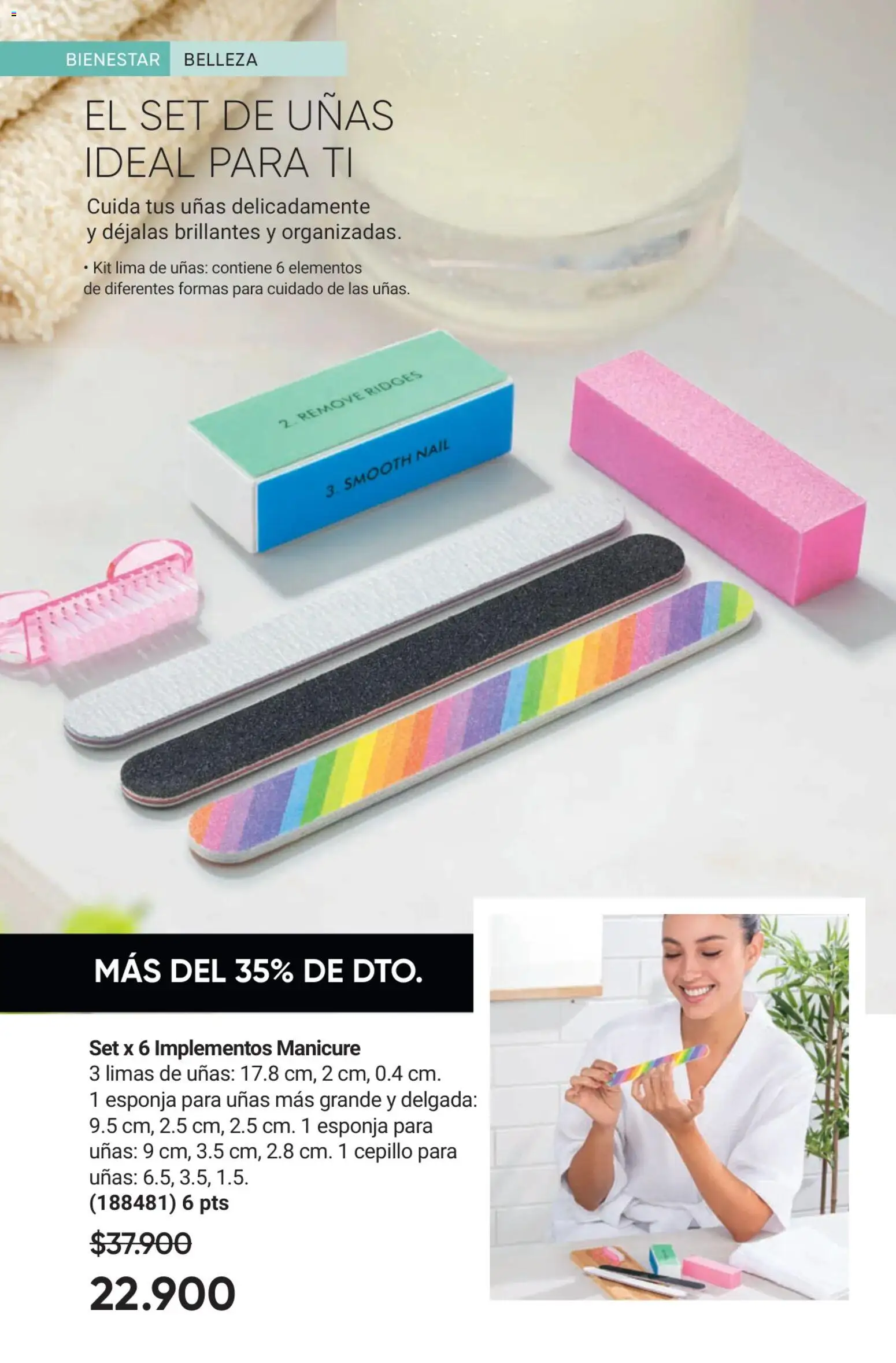 Avon revista - valida desde el 02.01.2026 | Página: 93 | Productos: Esponja, Lima de uñas, Cepillo