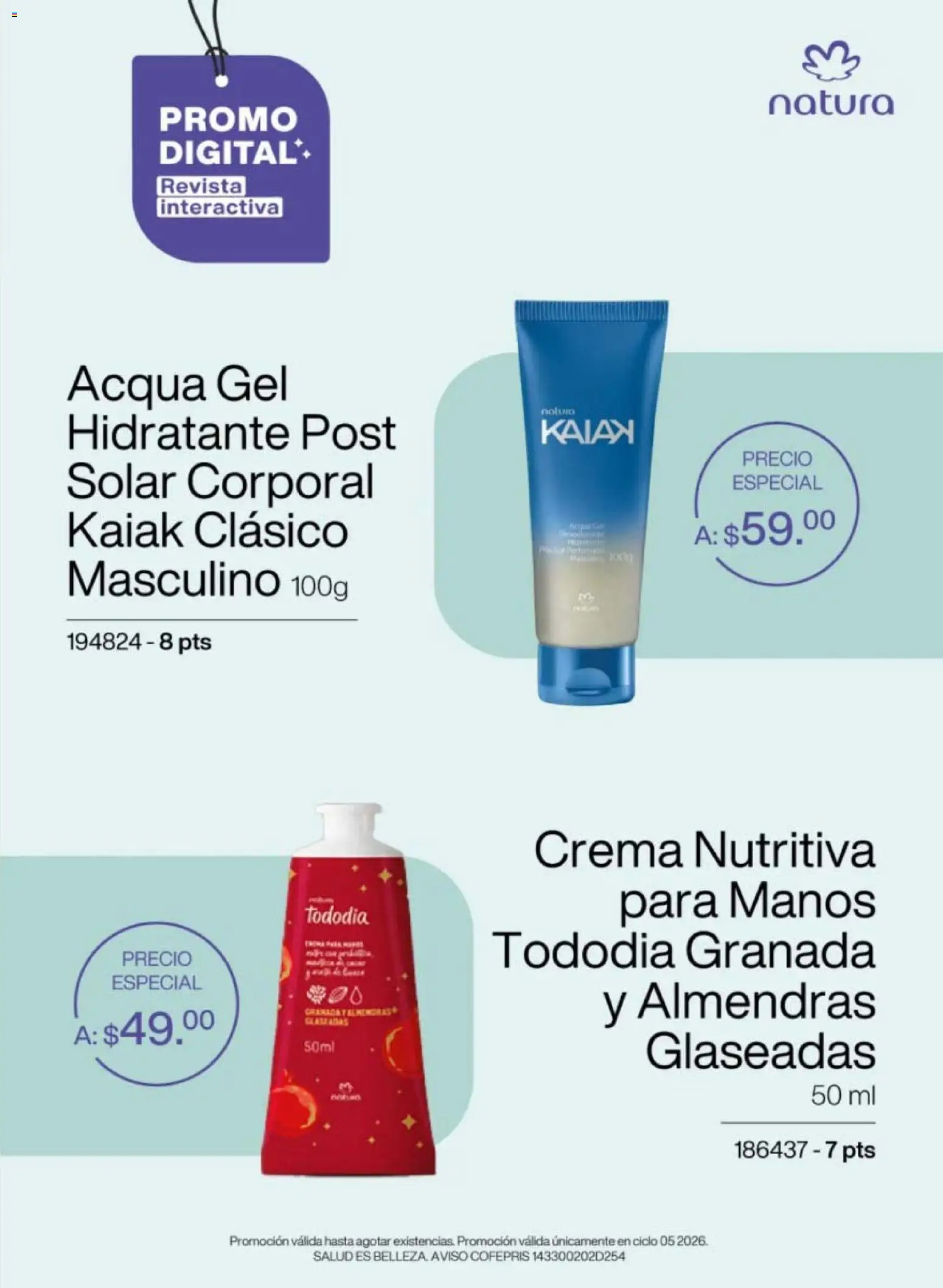 Nuevas ofertas de Natura válidas en toda la República Mexicana desde el 13.03.2026. ¡Encuentra las mejores ofertas en Natura campaña 5 2026! | Página: 7 | Productos: Almendras, Crema