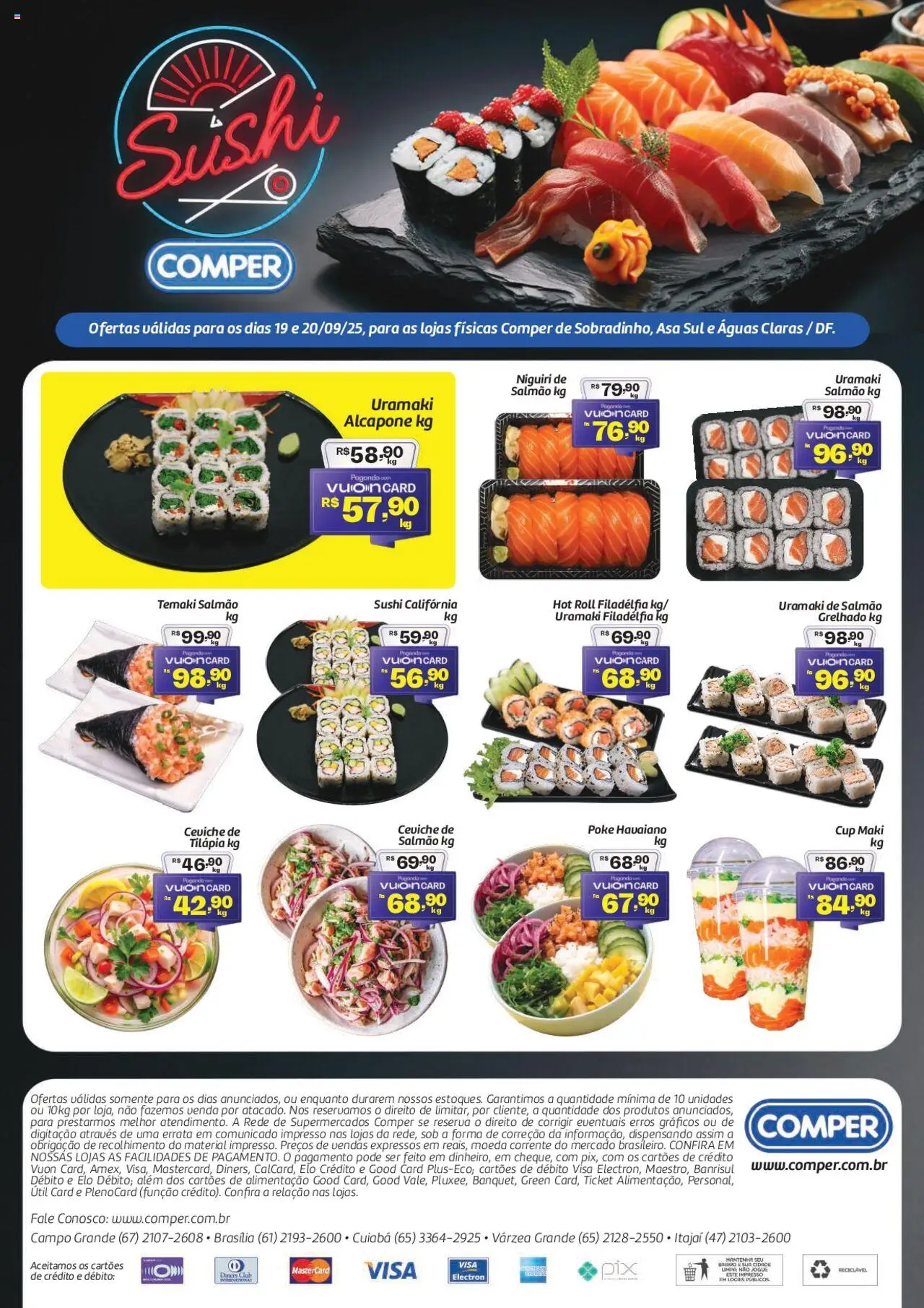 Comper Folheto - válido de 19.09.2025 | Página: 1 | Produtos: Salmão, Tilápia