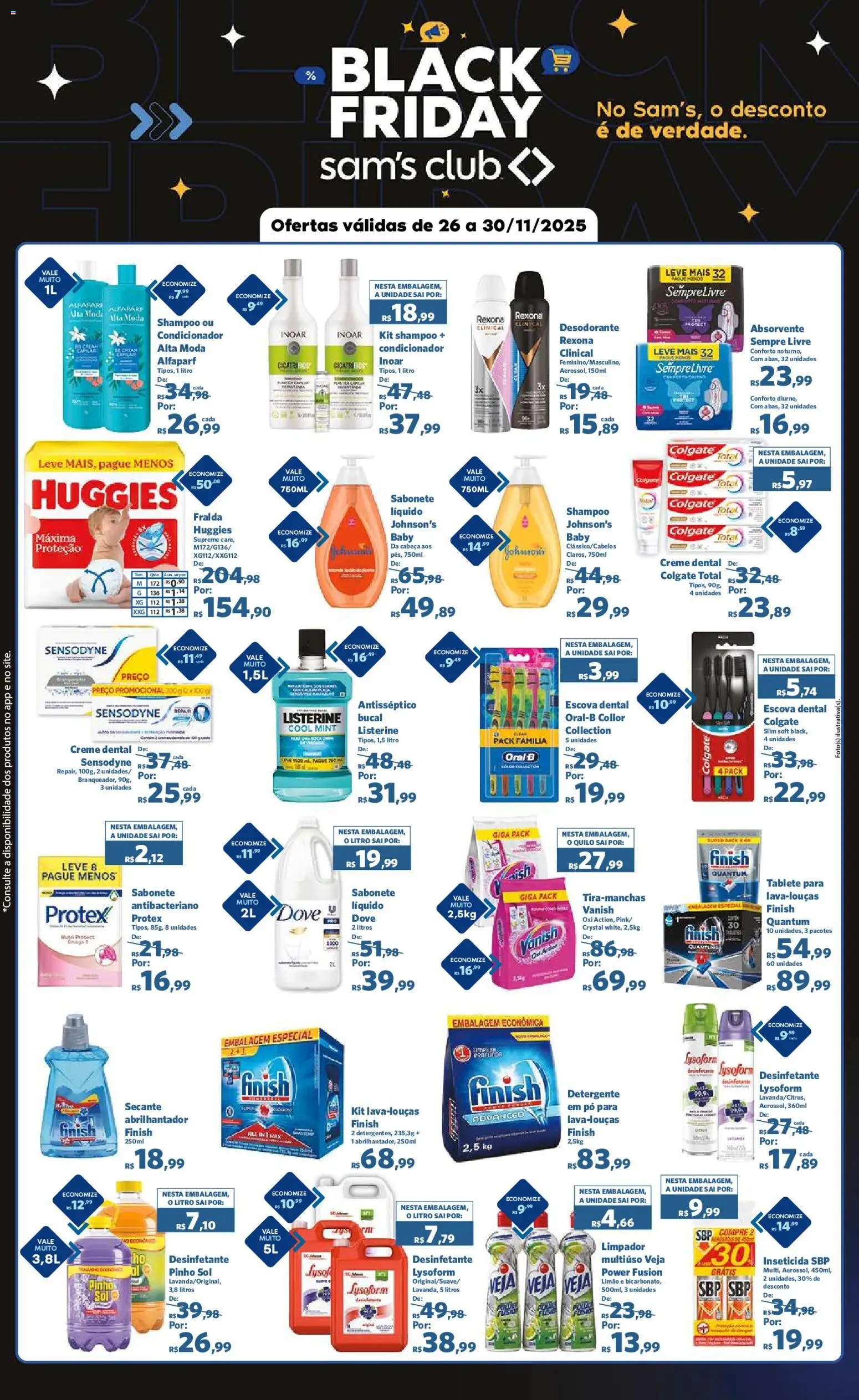 Sam's Club Folheto - válido de 26.11.2025 | Página: 4 | Produtos: Dove, Creme dental, Vanish, Absorvente