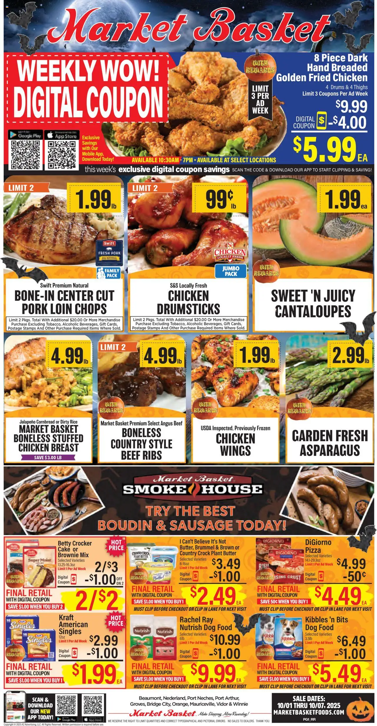 Market Basket - Southeast Texas - valid from 01.10.2025 | Page: 1 | Products: Asparagus, Clip, Beef, Watch