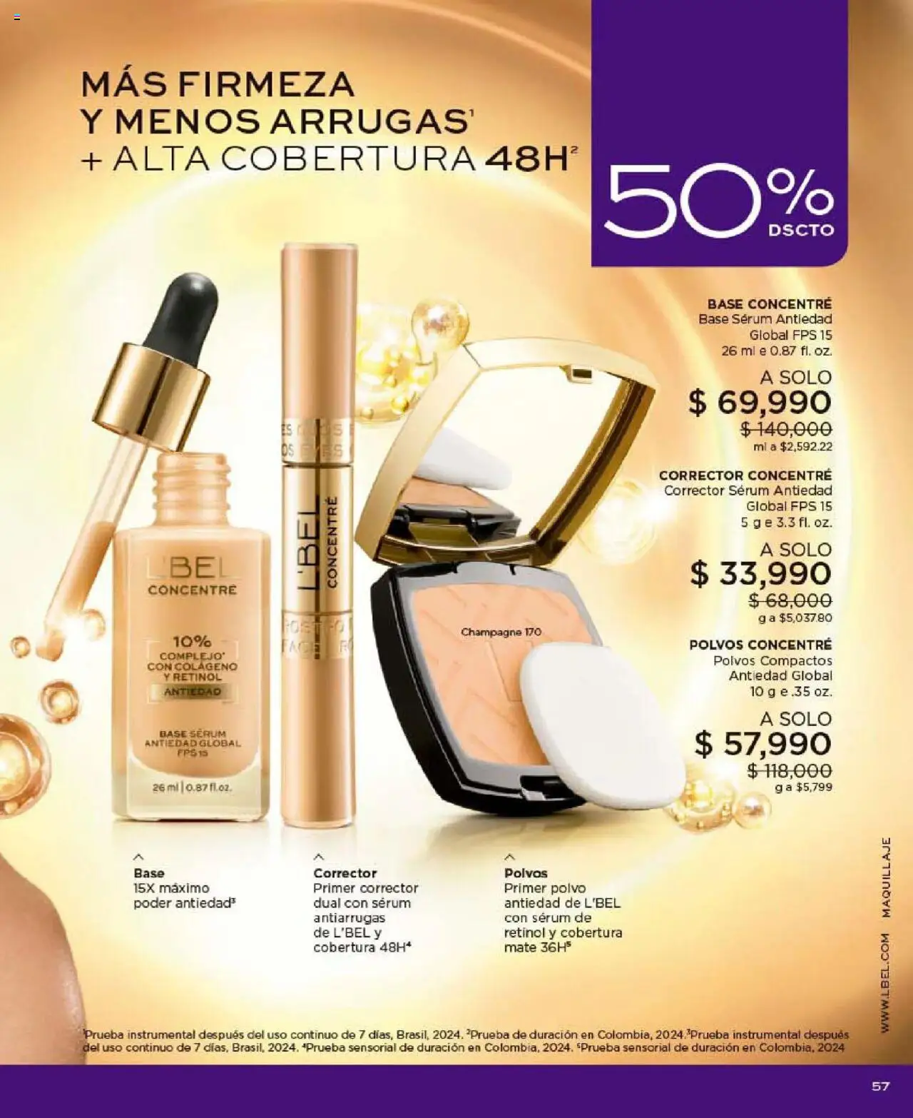 L'Bel revista - valida desde el 24.09.2025 | Página: 57 | Productos: Serum, Maquillaje, Polvo, Corrector