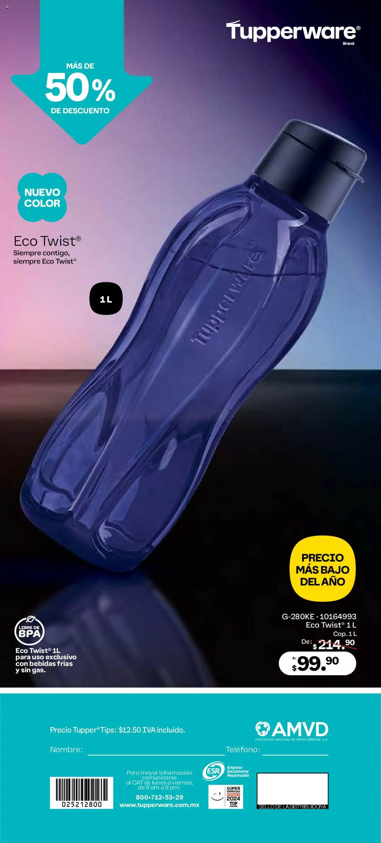 Nuevas ofertas de Tupperware válidas en toda la República Mexicana desde el 06.10.2025. ¡Encuentra las mejores ofertas en Tupperware - Catálogo! | Página: 55 | Productos: Tupper, Teléfono