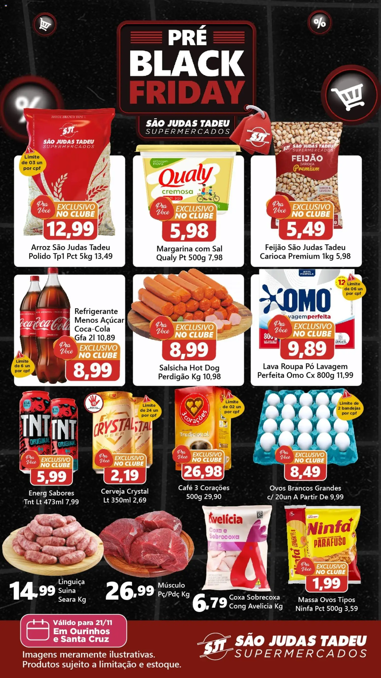 São Judas Tadeu Folheto - válido de 21.11.2025 | Página: 1 | Produtos: Café, Arroz, Massa, Açúcar