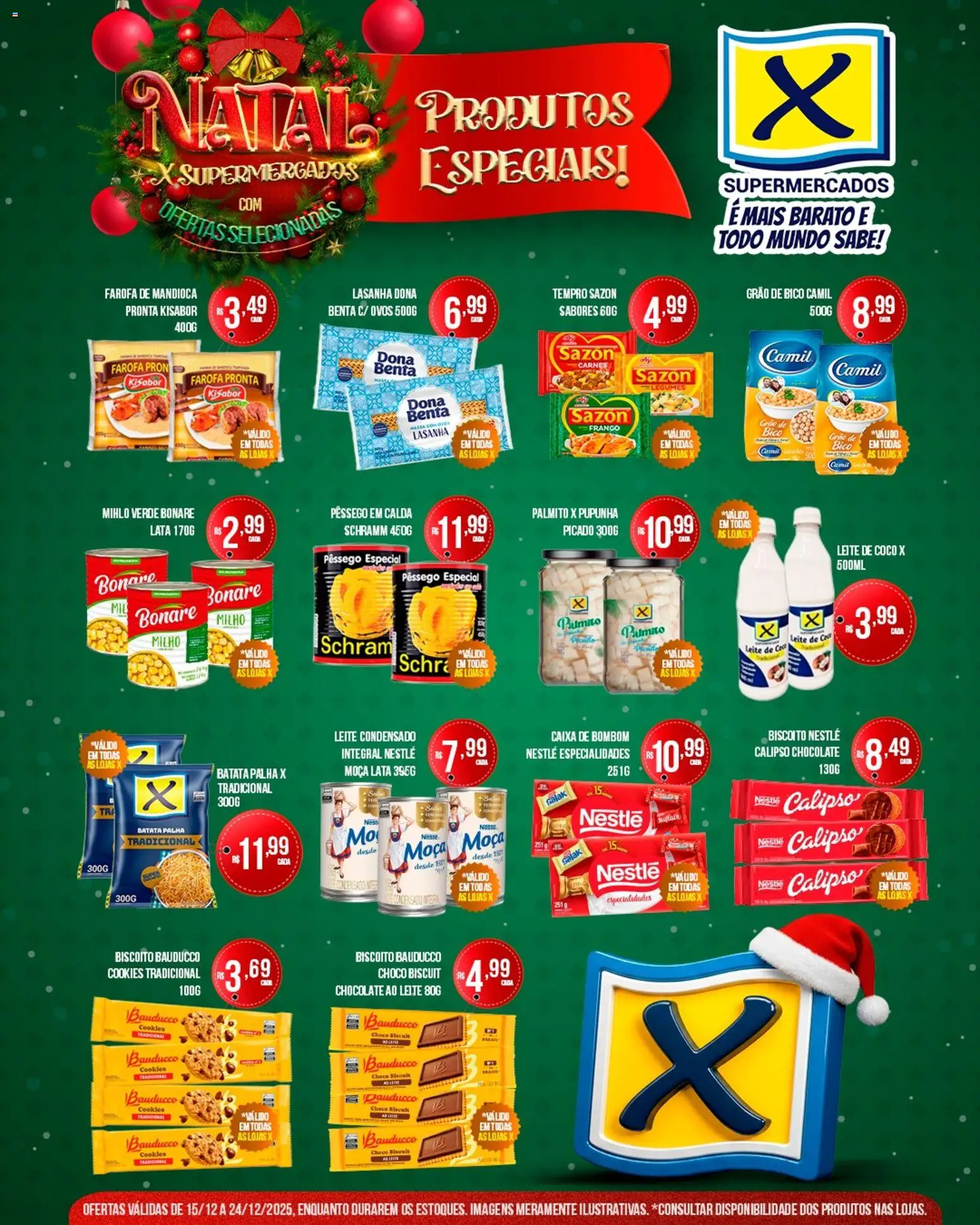 X Supermercados Folheto - válido de 15.12.2025 | Página: 7 | Produtos: Coco, Palmito, Farofa, Bombom