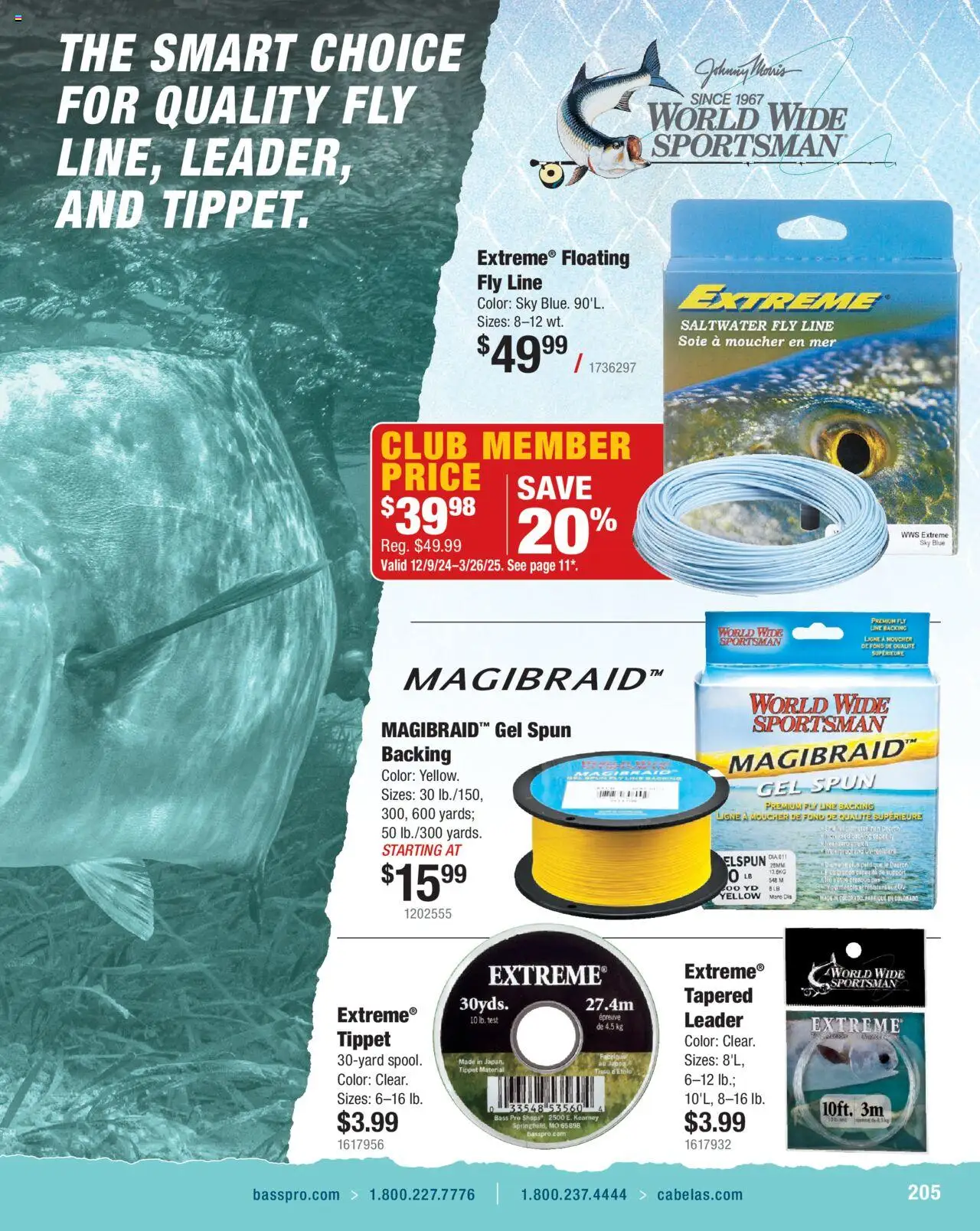 Cabela's Saltwater Specialist 25 - valid from 01.01.2025 | Page: 205 | Products: Fly Line
