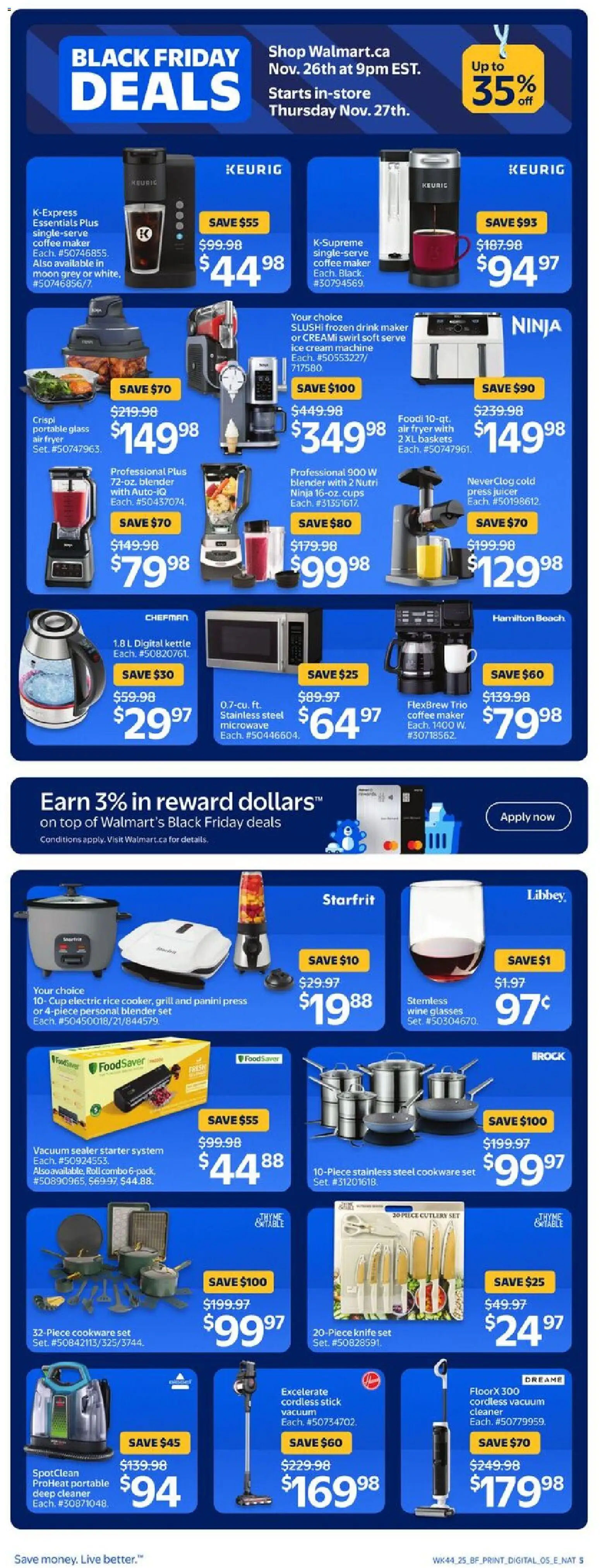 Walmart flyer valid from 26.11.2025 | Page: 6 | Products: Grill, Coffee maker, Juicer, Wine