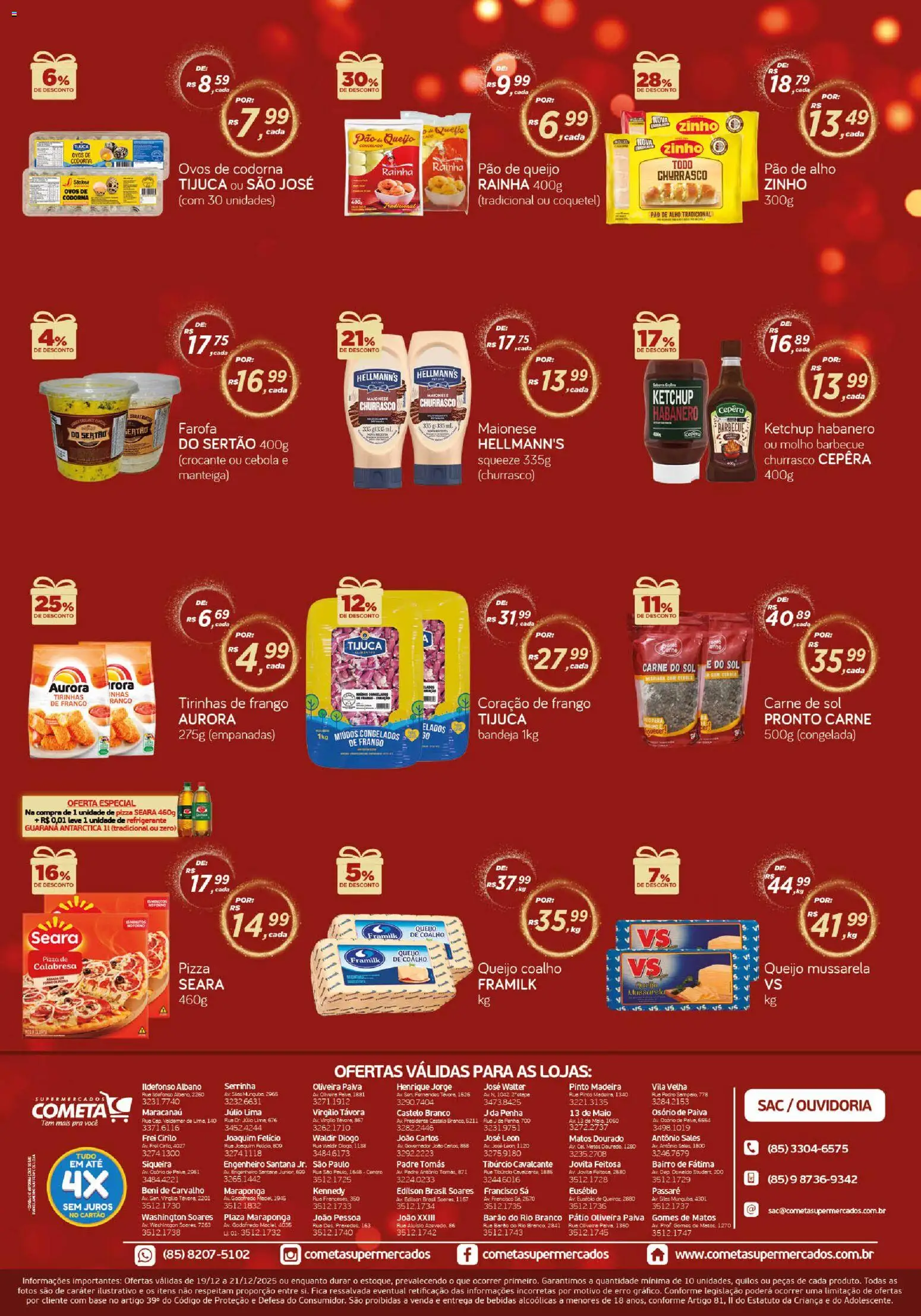 Cometa Supermercados Folheto - válido de 19.12.2025 | Página: 2 | Produtos: Ketchup, Bandeja, Maionese, Farofa